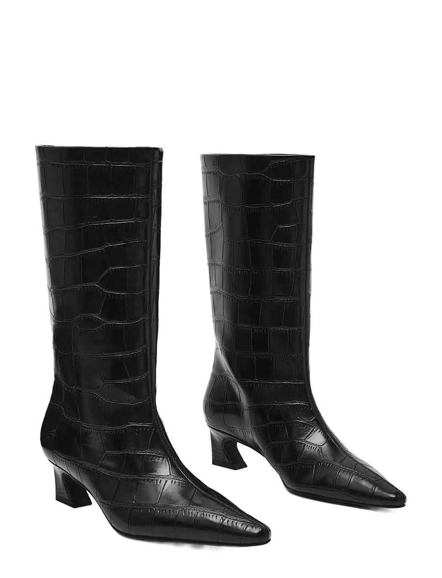 Steve Madden - Carousel - knee high boots - black snake - 1
