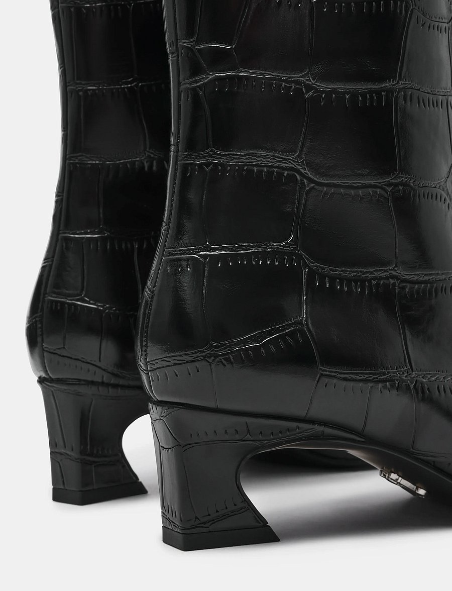 Steve Madden - Carousel - knee high boots - black snake - 4