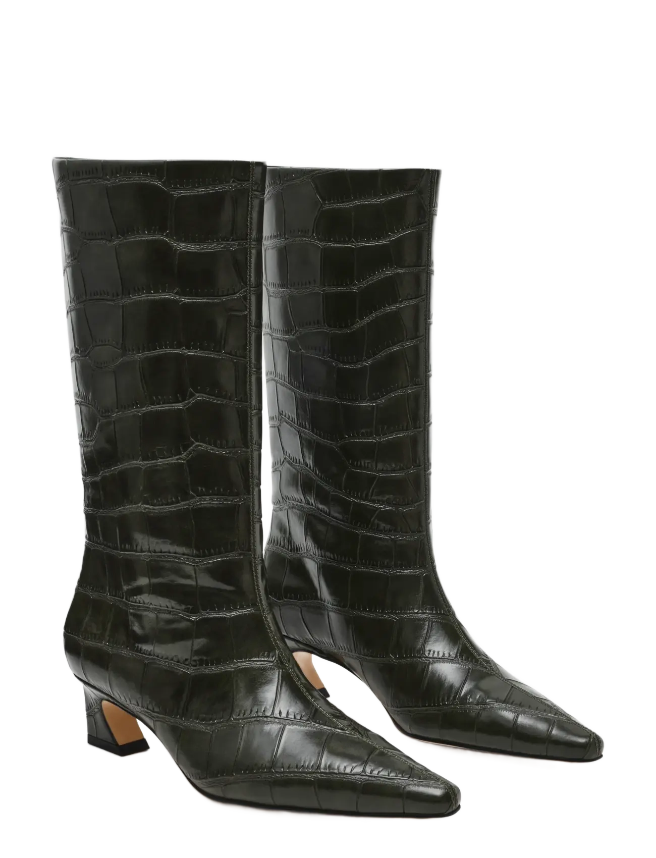 Steve Madden - Carousel - kniehohe stiefel - green snake - 1