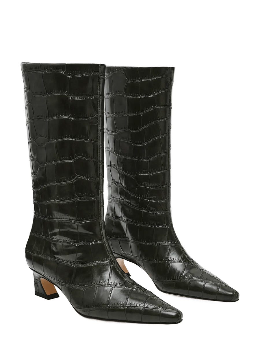 Steve Madden - Carousel - kniehohe stiefel - green snake - 1