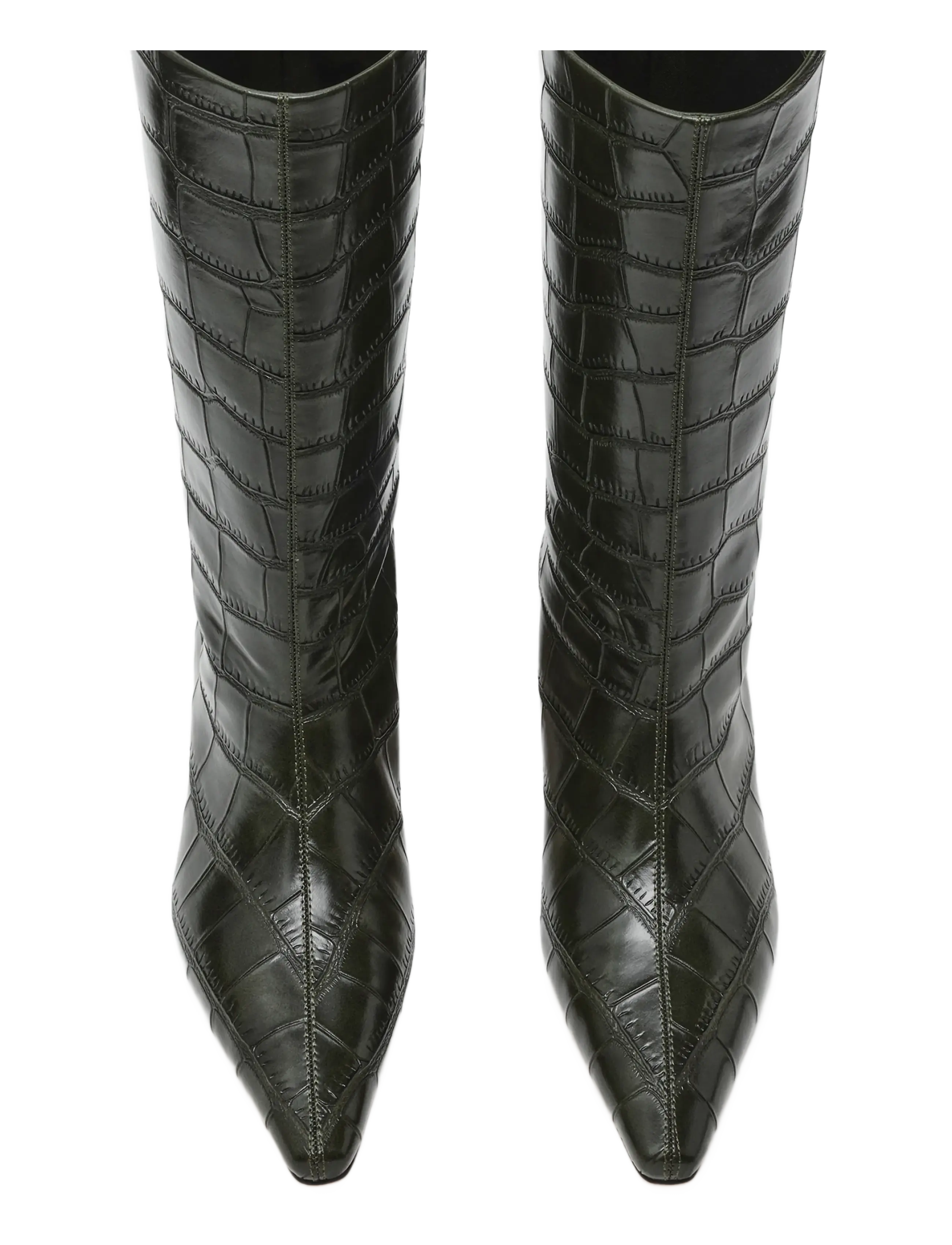 Steve Madden - Carousel - kniehohe stiefel - green snake - 3