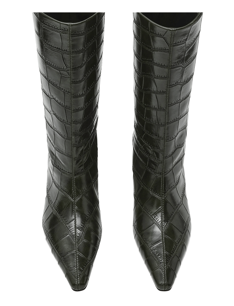 Steve Madden - Carousel - kniehohe stiefel - green snake - 3