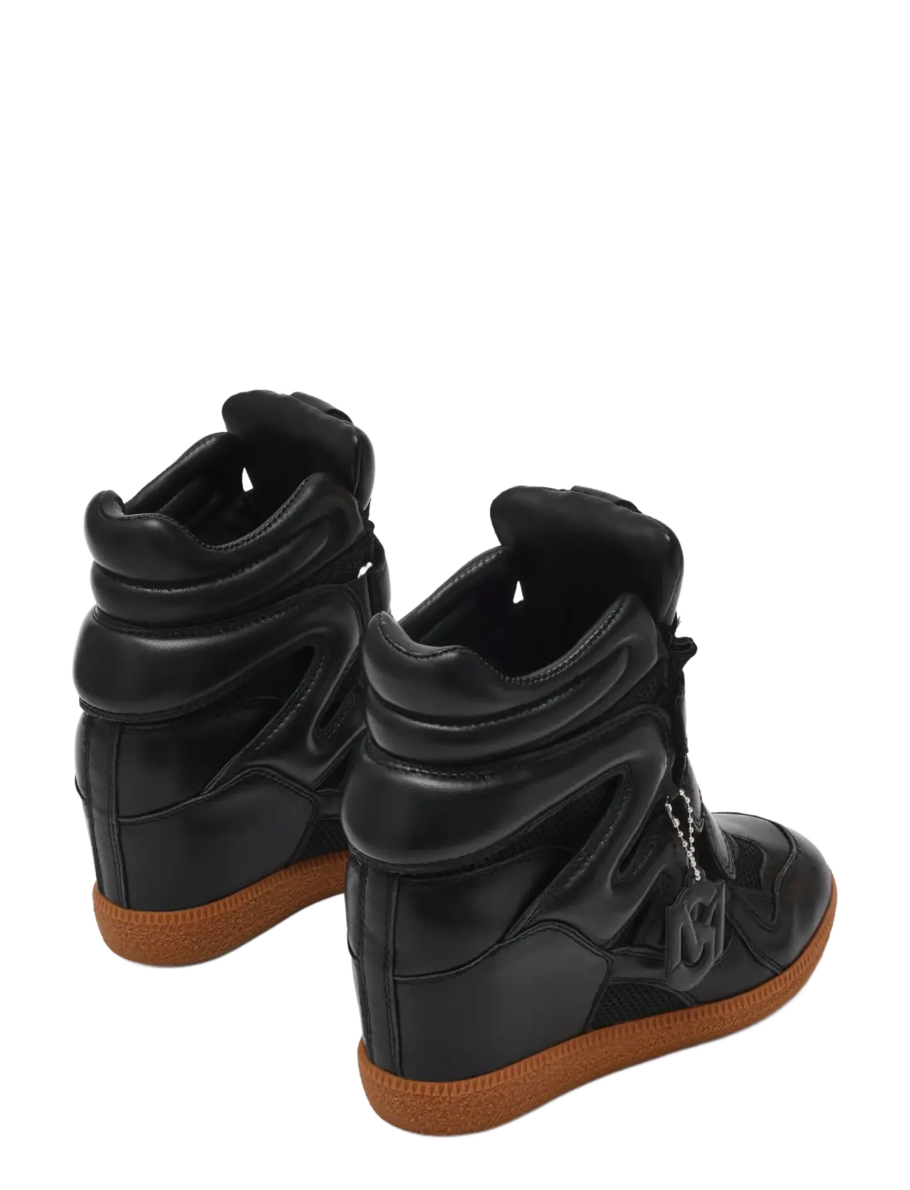 Steve Madden - Mavis-LEA - wedge-sneaker - black leather - 2