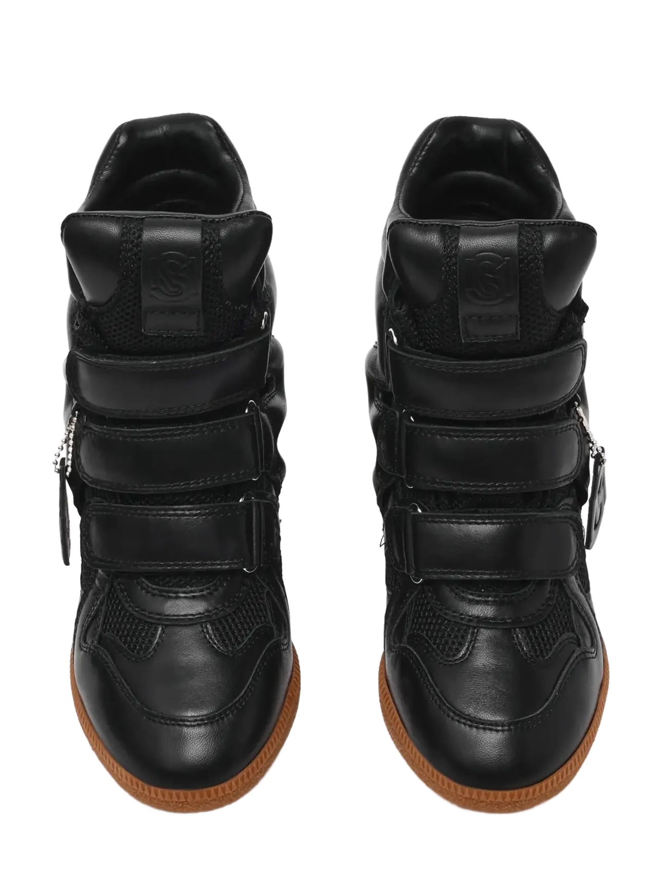 Steve Madden - Mavis-LEA - wedge-sneaker - black leather - 3