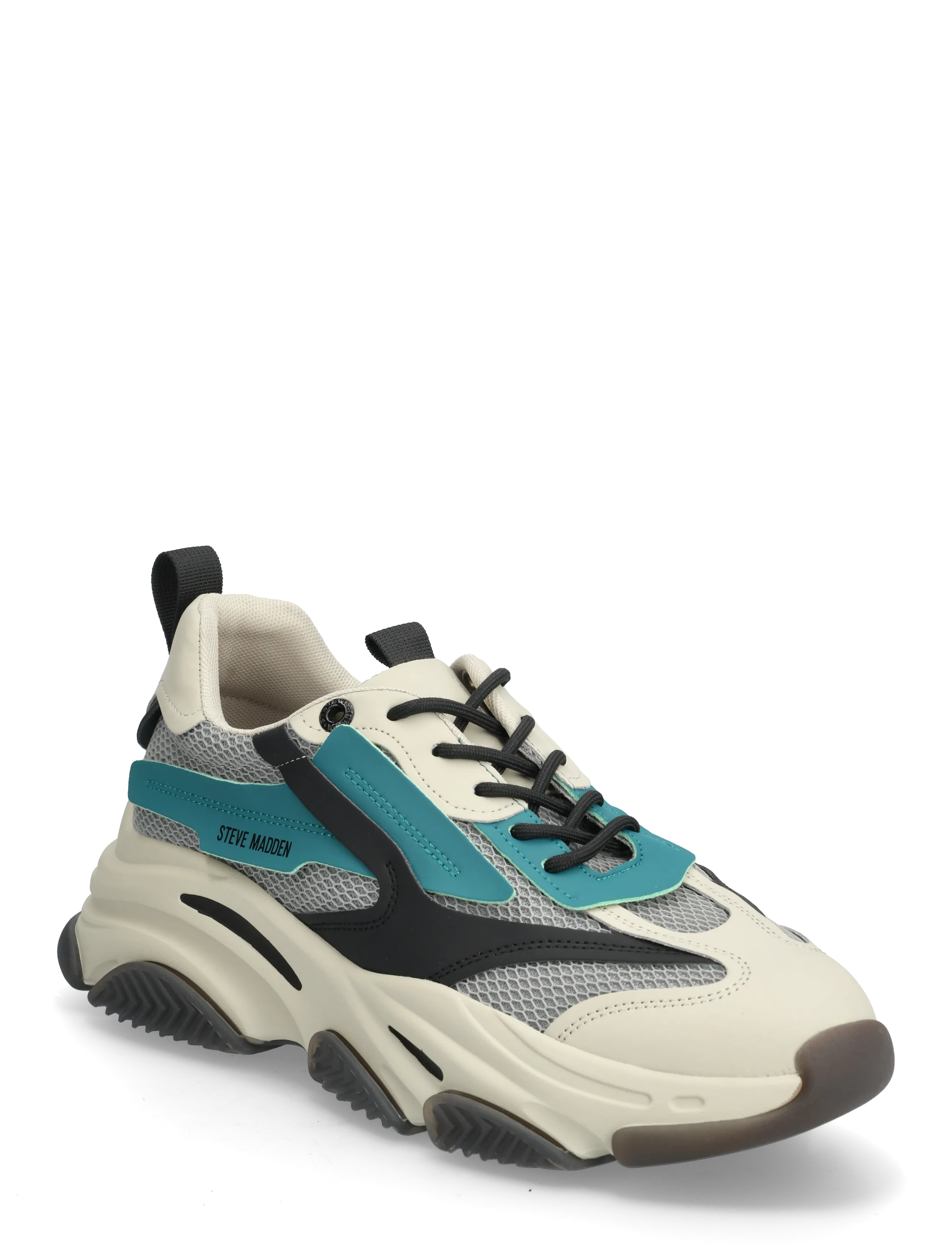 Steve Madden Possess - Chunky sneakers - BLACK/BLUE / cream