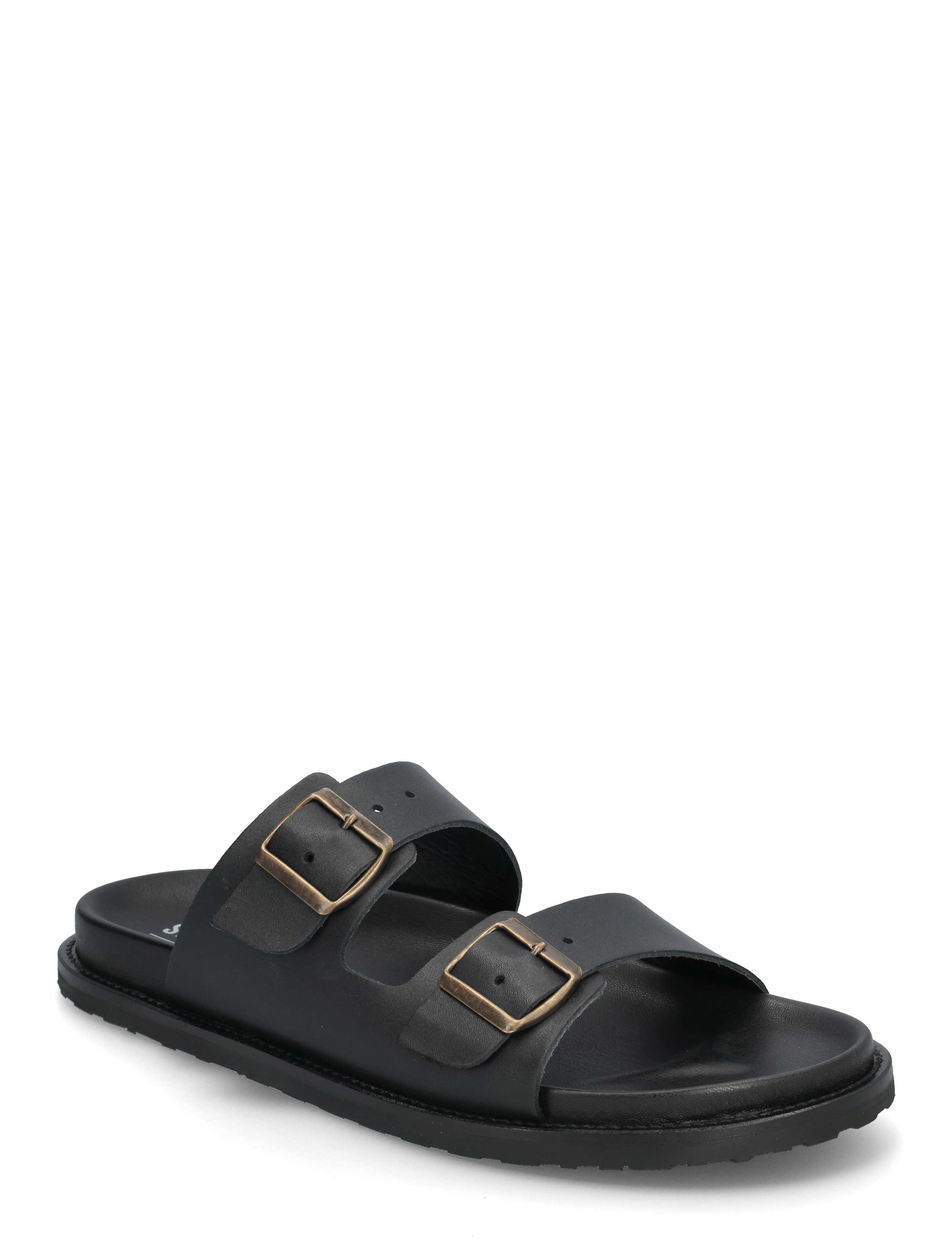 Steve Madden Magnus Slides - Sko - BLACK LEATHER / black
