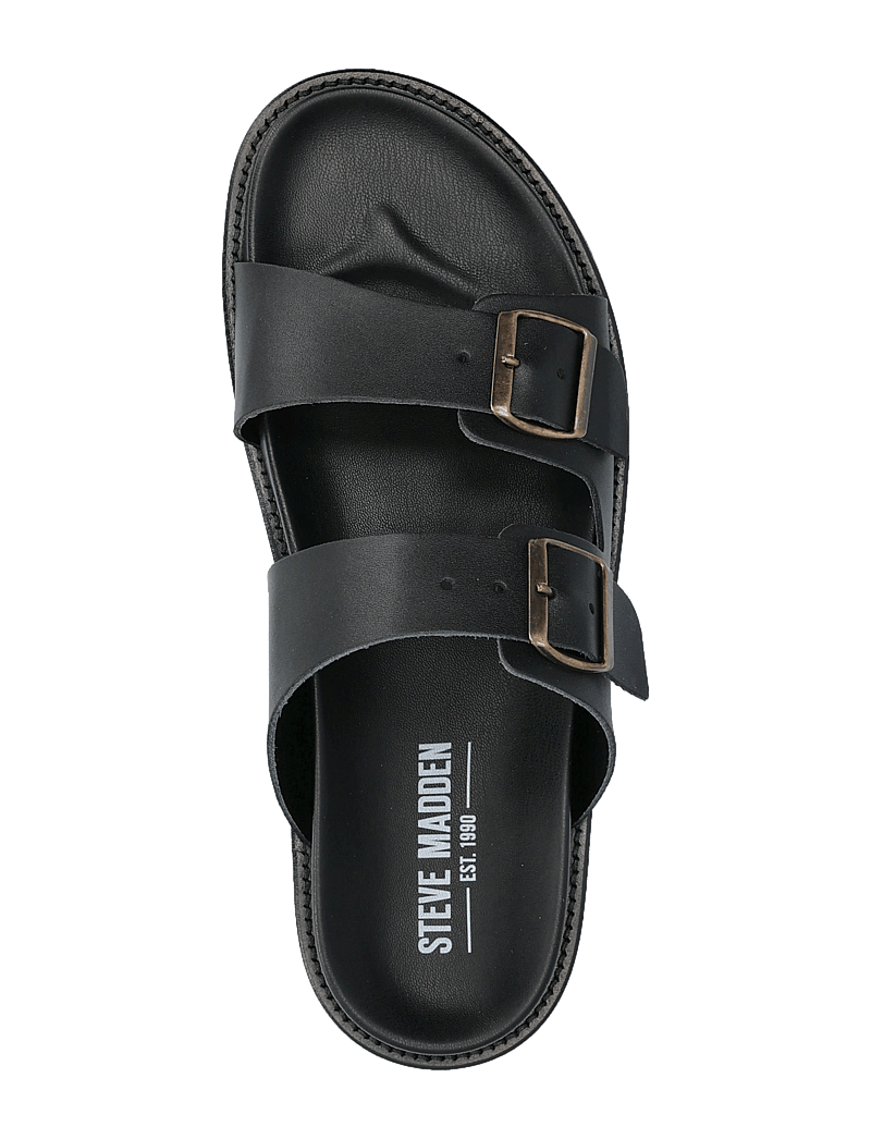 Steve Madden - Magnus Slides - black leather - 3