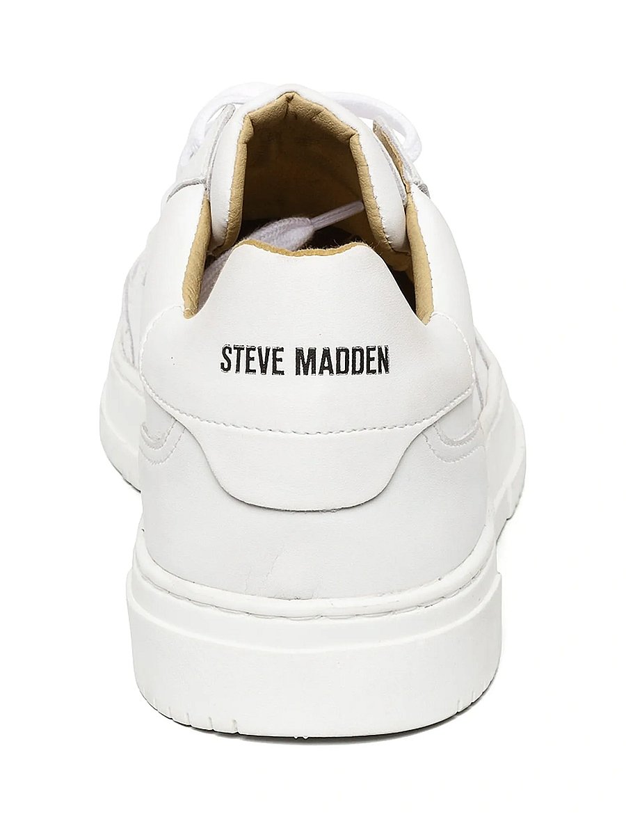 Steve Madden - Shawn - niedriger schnitt - white leather - 3