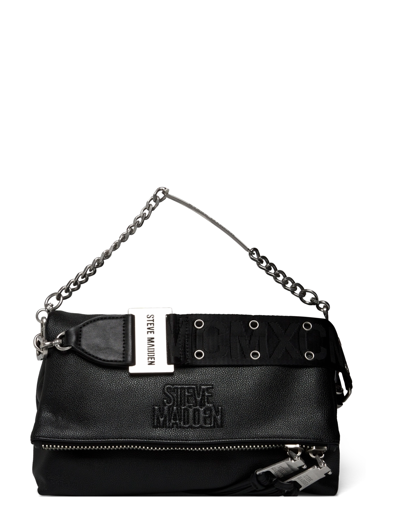 Steve Madden - Bzaggy Crossbody bag - olkalaukut - blk/sil - 0