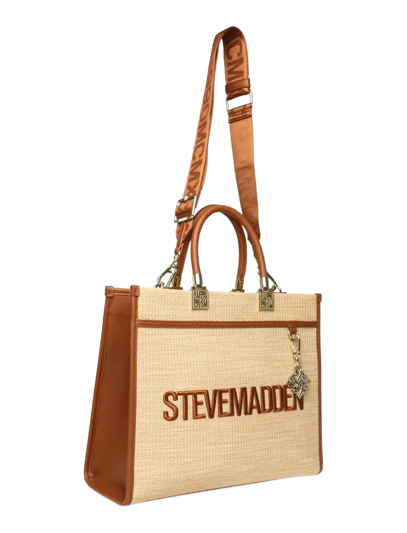 Steve Madden Brichess, Kvinder, Strå Tote Taske, Brun, Str: ONE SIZE