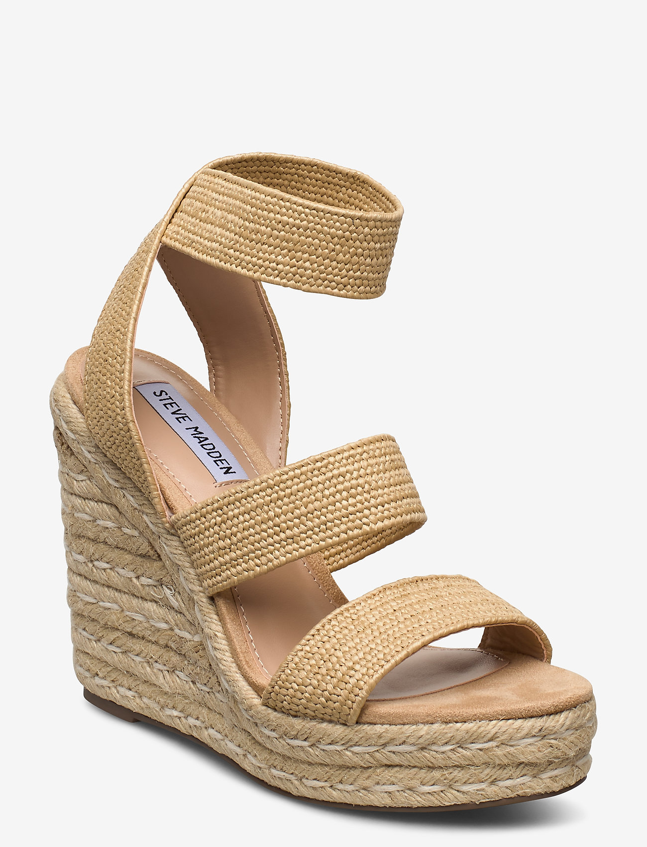 Shimmy Wedge Sandal - NAT RAFFIA