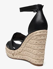 Steve Madden - Sivian Sandal - heeled espadrilles - black leather - 2