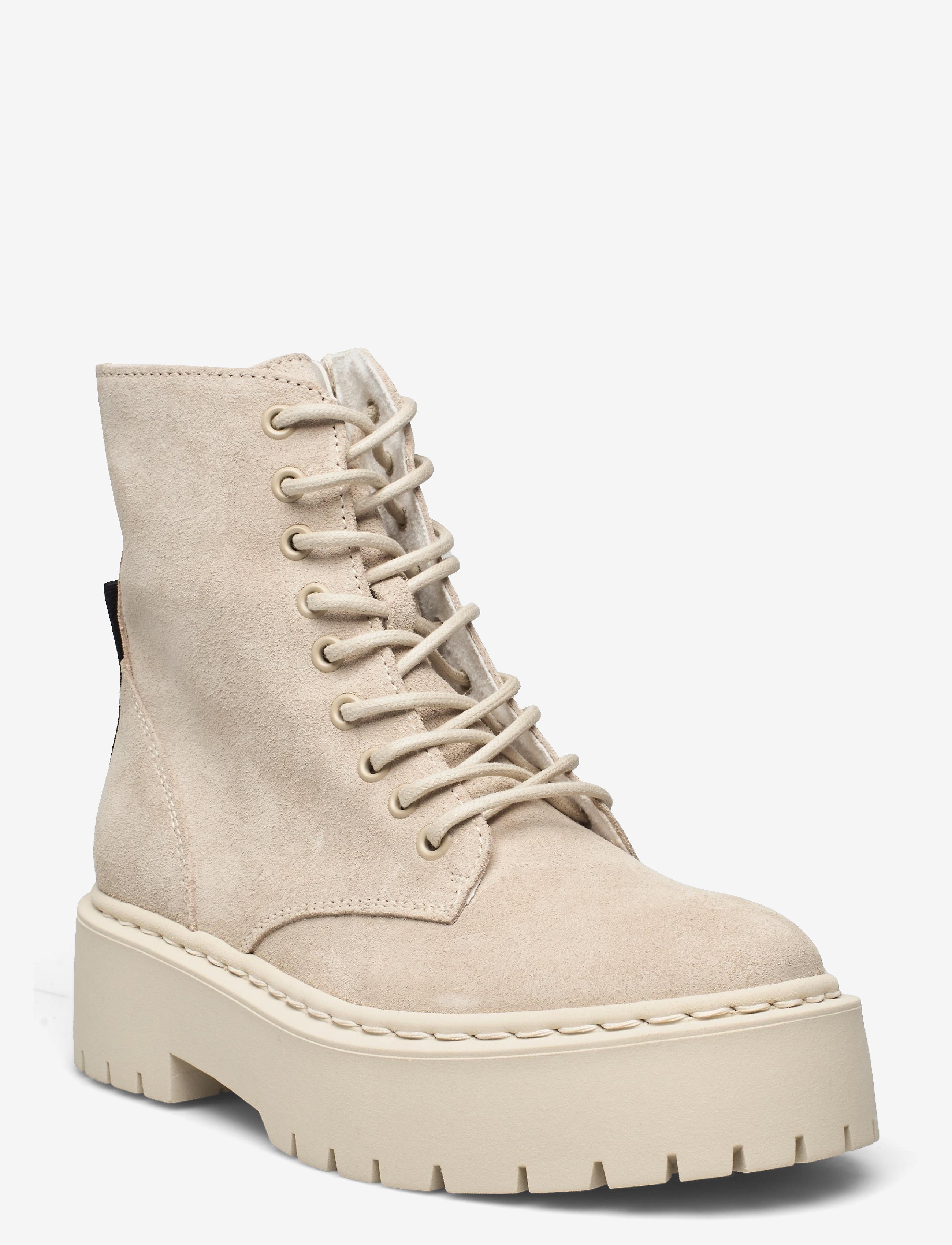 Steve Madden Skylar, 41, Cream, Ankelstøvler > Støvler Med Snøre, Dame