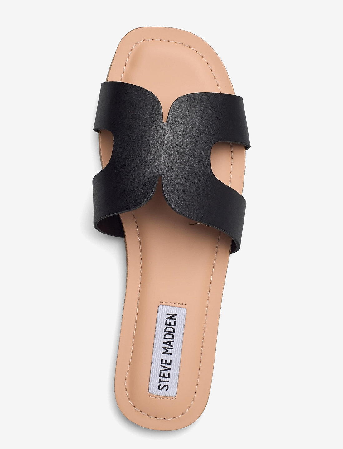 Steve madden 2025 black flat sandals