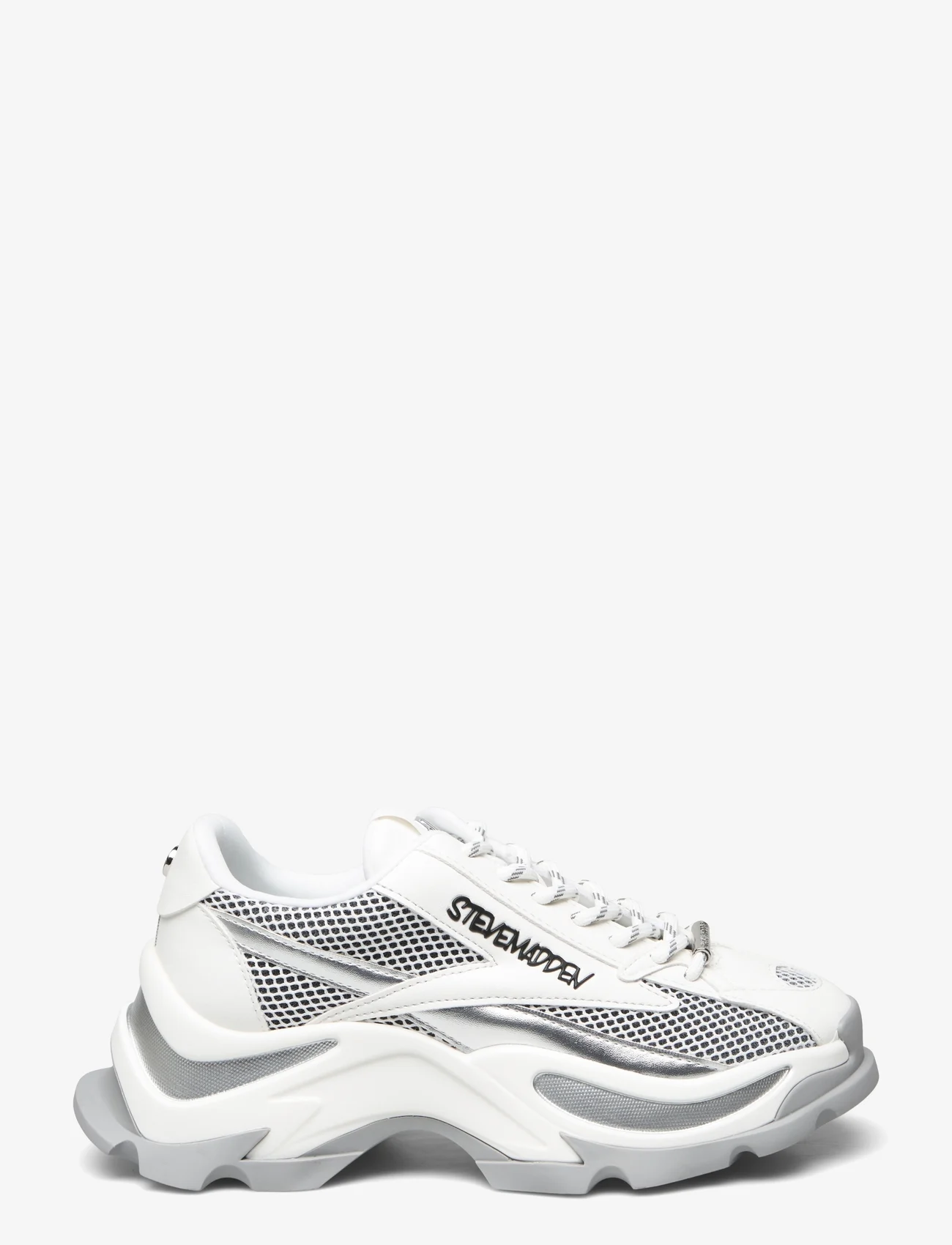 Steve Madden - Zoomz Sneaker - sportiska stila apavi ar pazeminātu potītes daļu - white/sil - 1