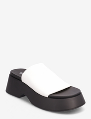 Steve Madden - Throw back Sandal - buty z odkrytą piętą na płaskim obcasie - white/black - 0