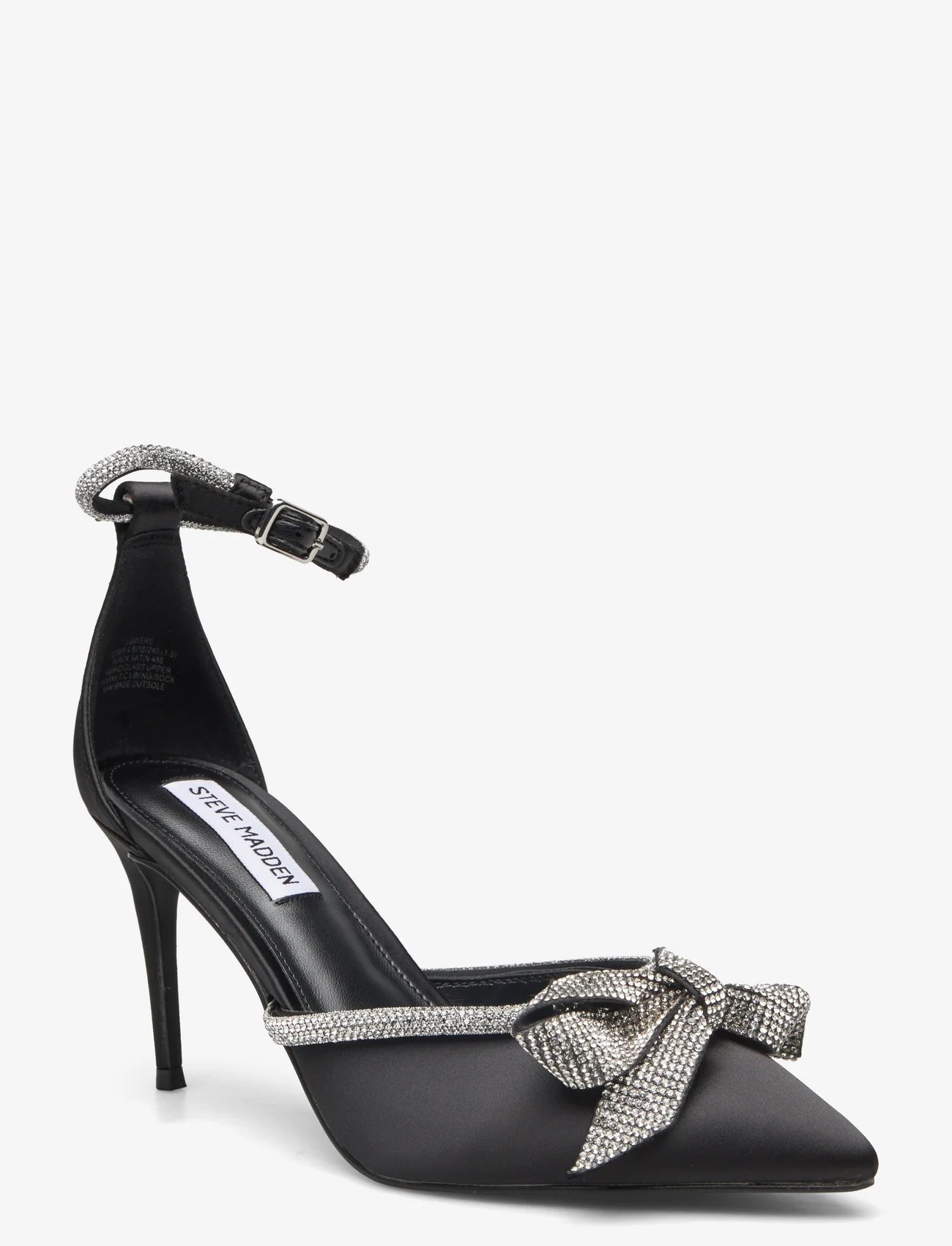 Steve Madden - Lumiere Sandal - party wear at outlet prices - black satin - 0