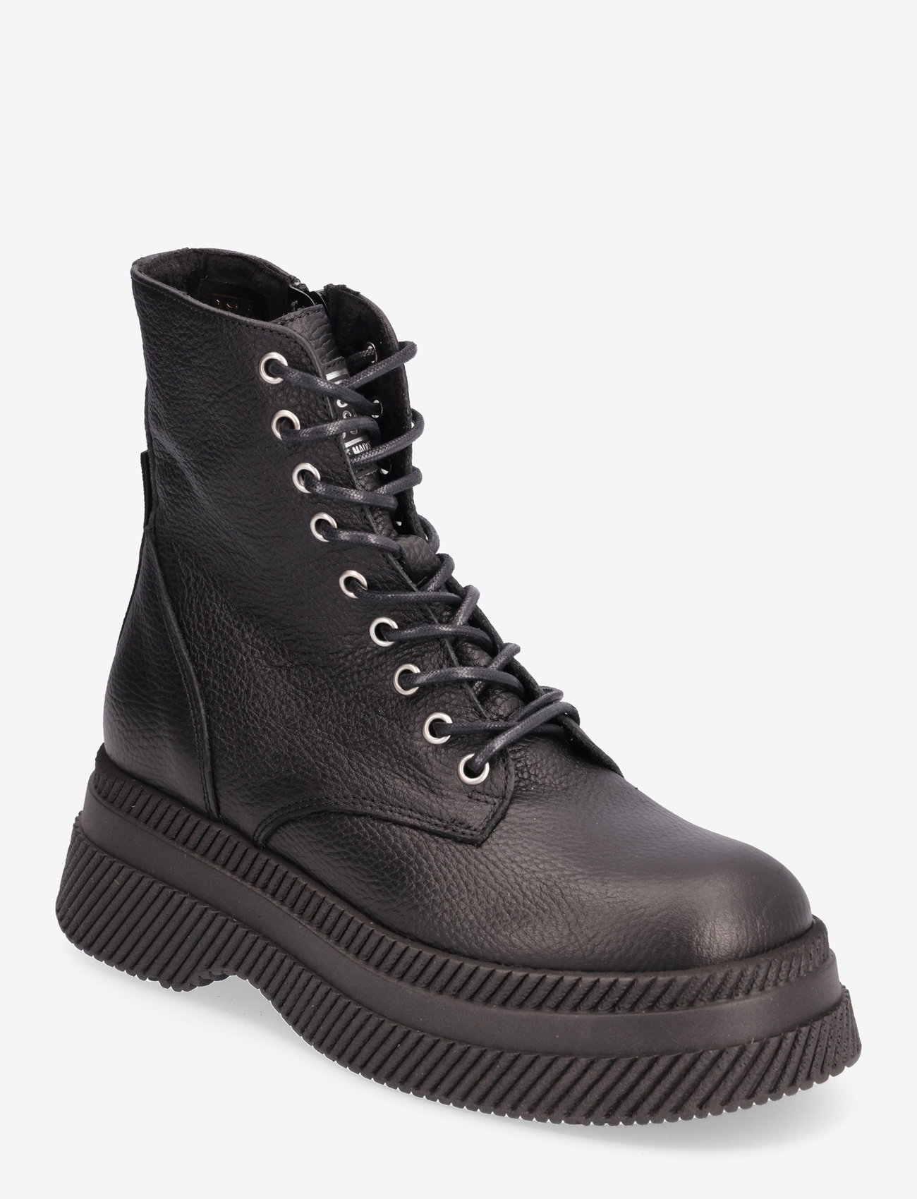 Steve Madden - Gaja Bootie - buty sznurowane - black leather - 0