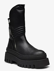 Steve Madden - Catch Bootie - flat ankle boots - blk action leather - 0