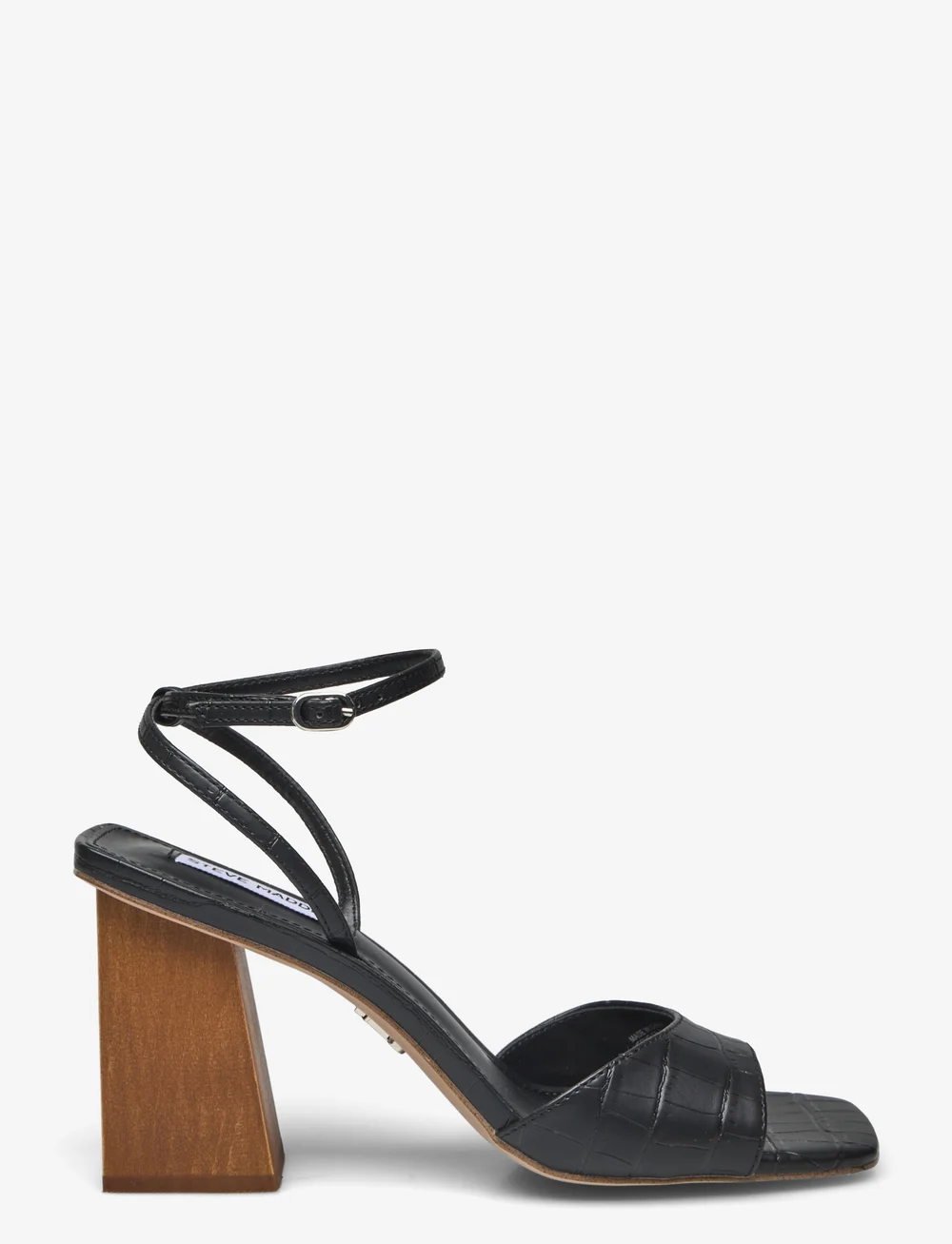 Steve Madden - Rozlyn Sandal - sandaler med hæl - black croco - 1