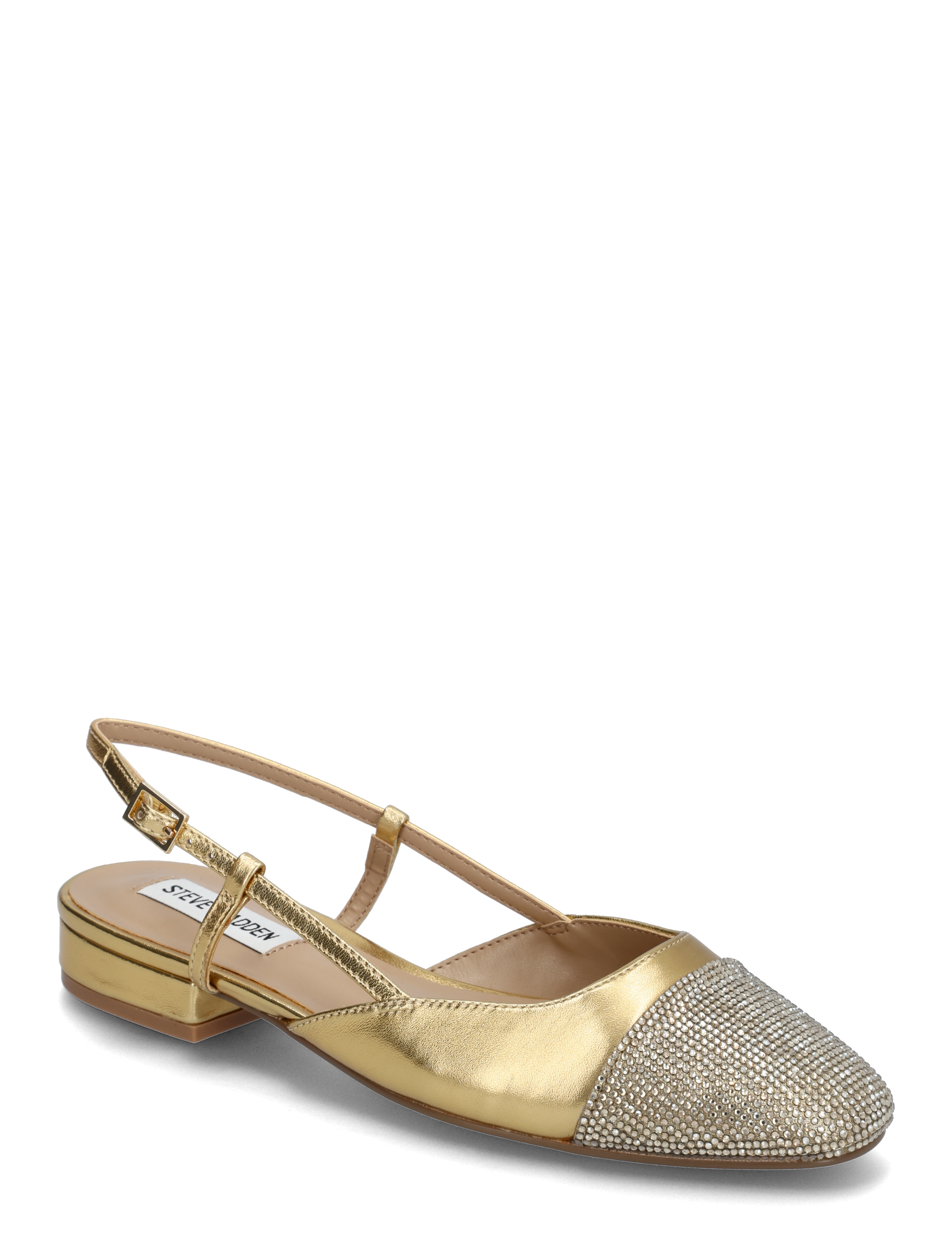 Steve Madden Belinda-R Ballerina, 41, Slingbacks, Gold - Flat Frauen