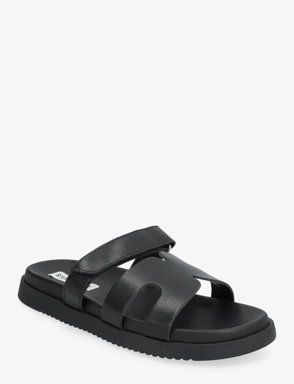 Steve Madden - Missile Sandal - platta sandaler - blk action leather - 0
