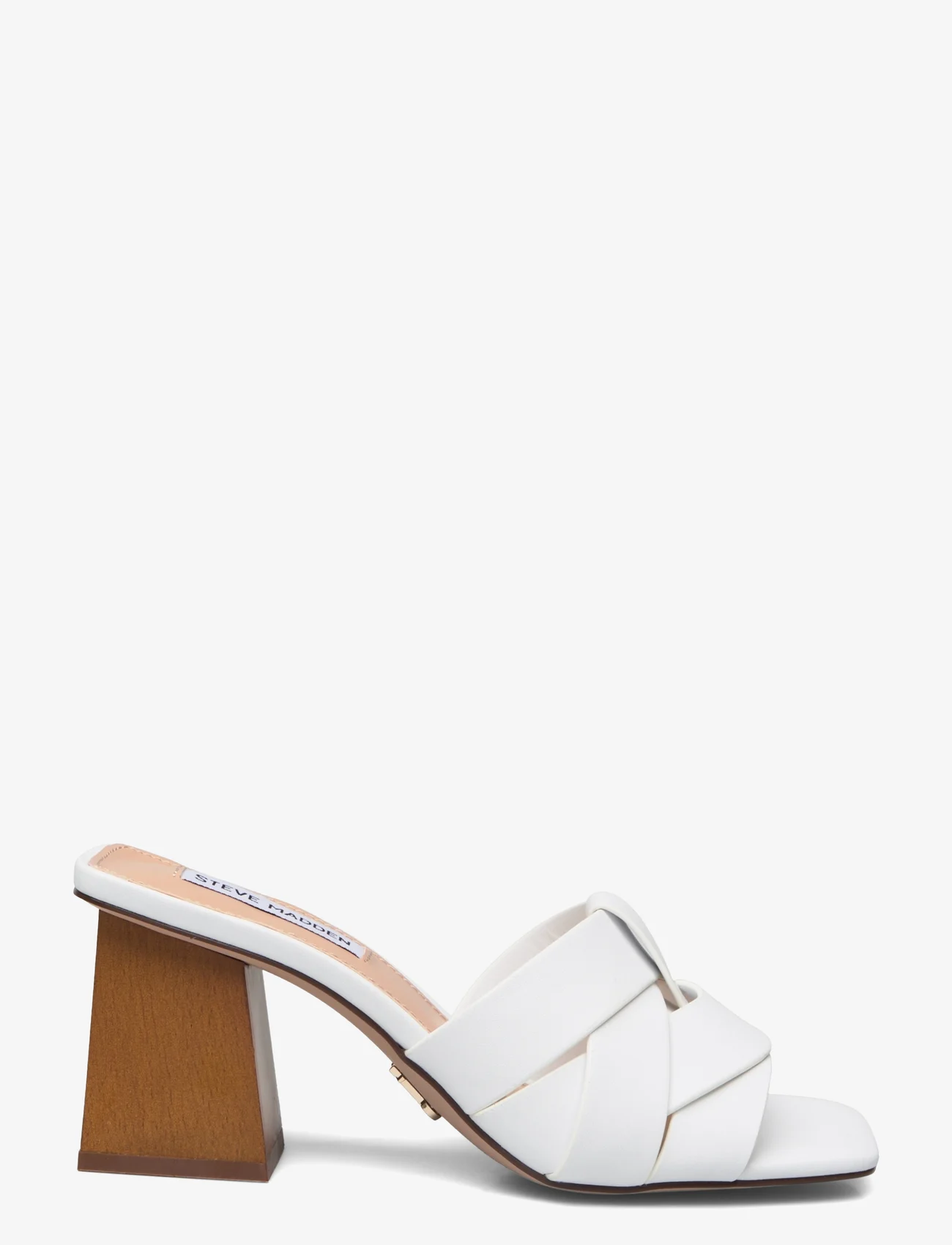 Steve Madden - Amsterdam Sandal - heeled mules - white action leather - 1