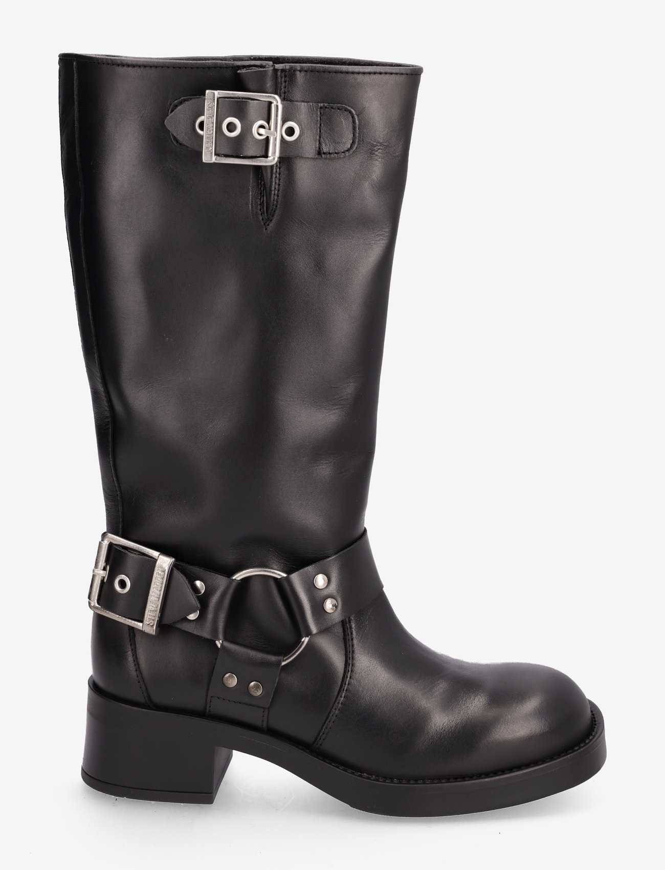 Steve Madden - Beau Boot - tasapohjaiset nilkkurit - black leather - 1