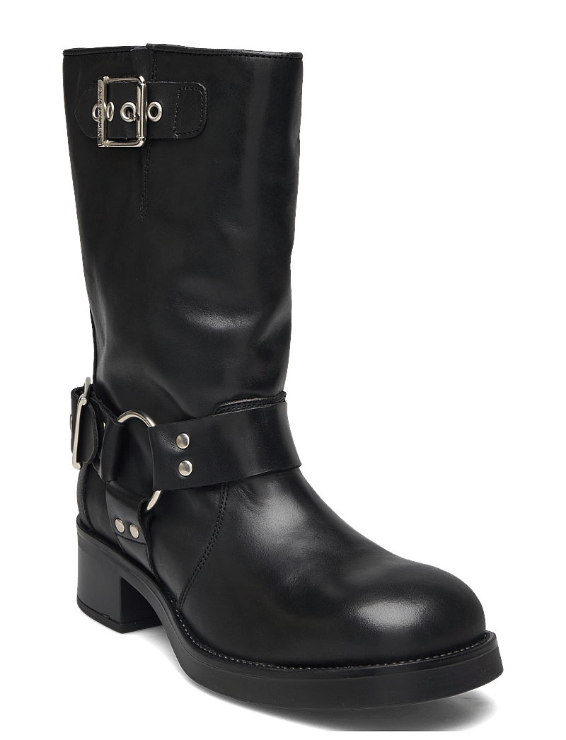 Steve Madden - Blessing - platta ankelboots - black leather - 0