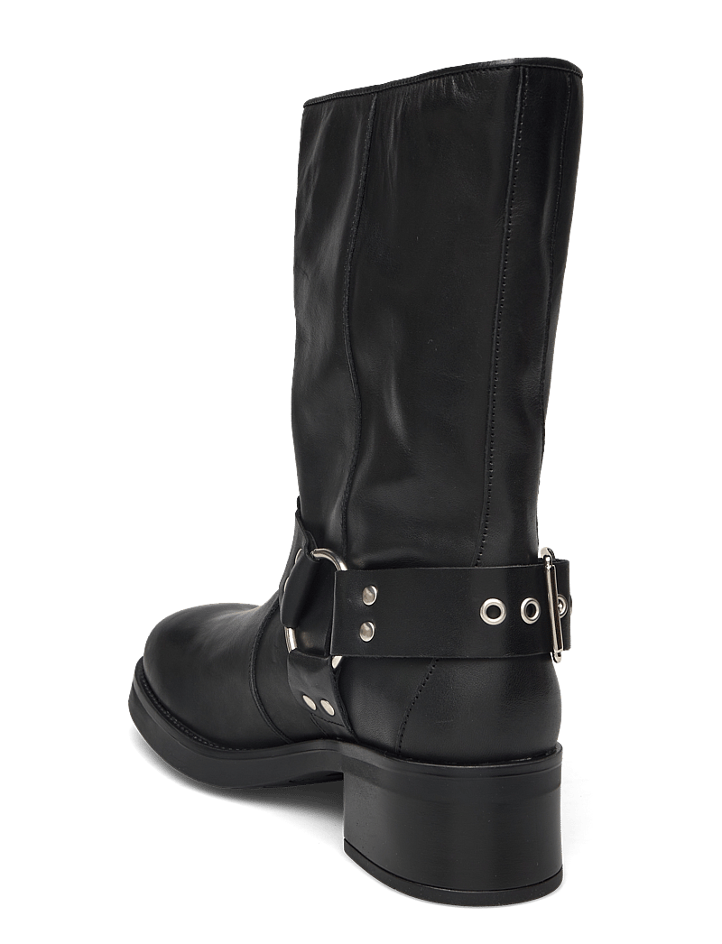Steve Madden - Blessing - platta ankelboots - black leather - 2
