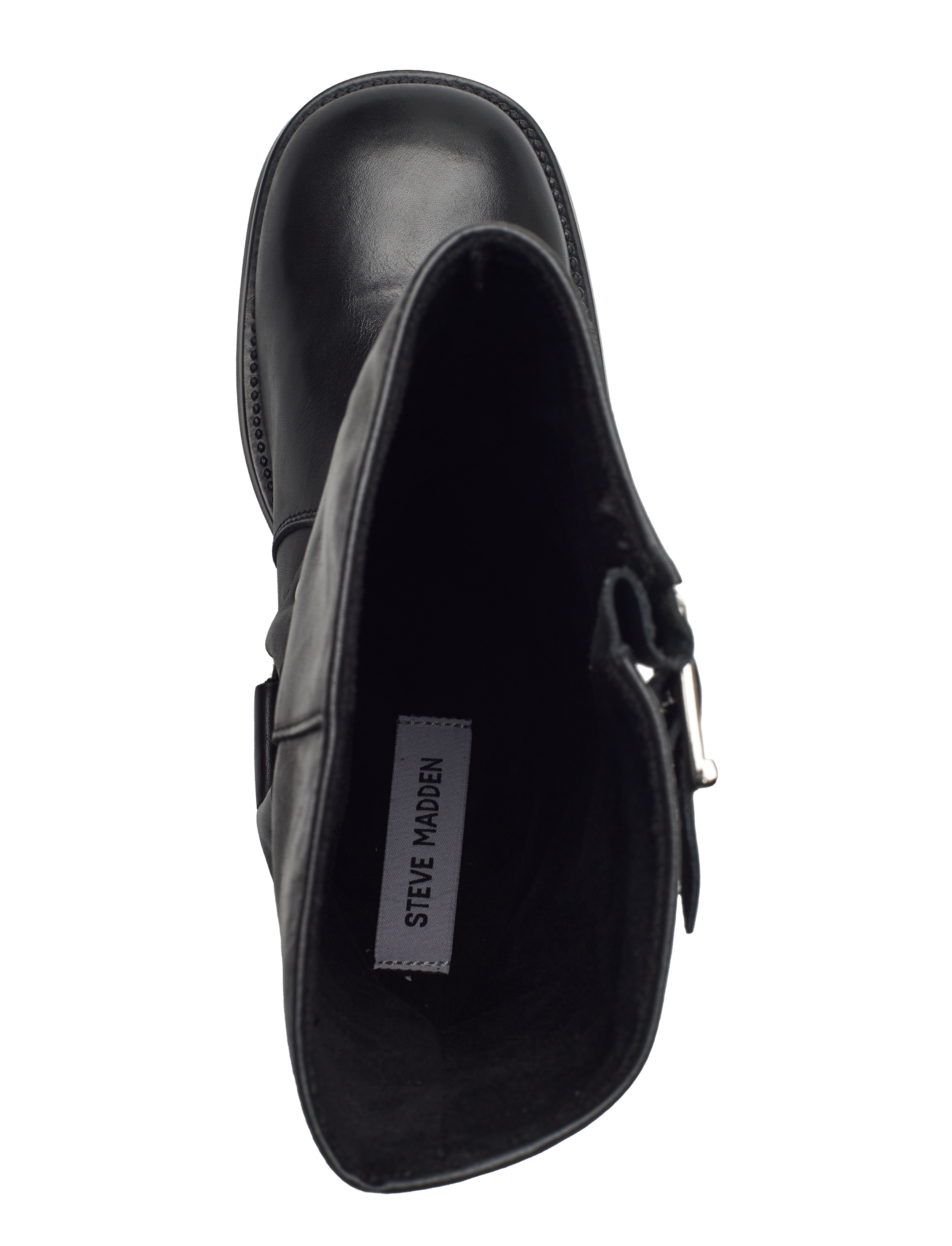 Steve Madden - Blessing - platta ankelboots - black leather - 3