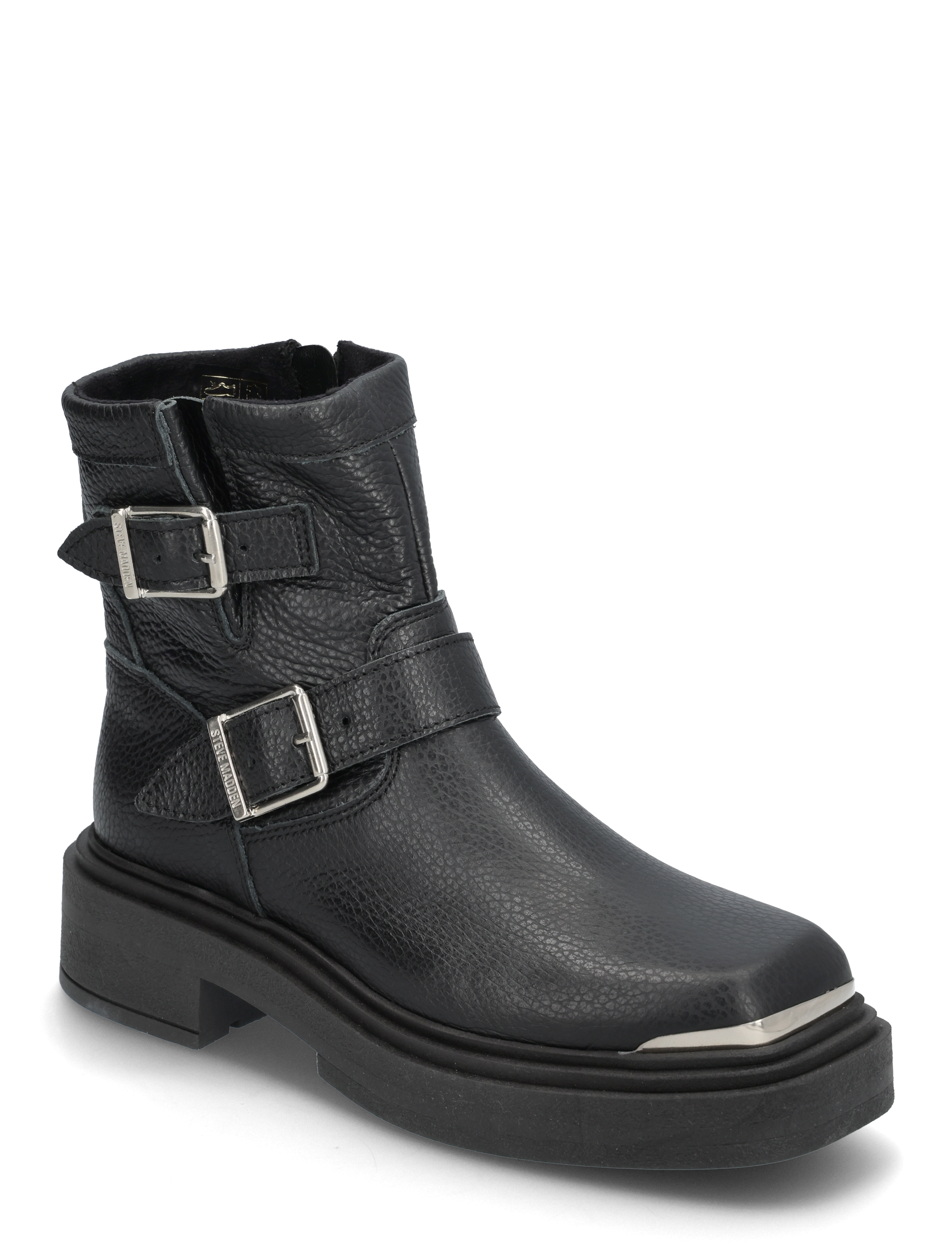 Steve Madden Choice Biker Boots - Støvler - BLACK LEATHER / black