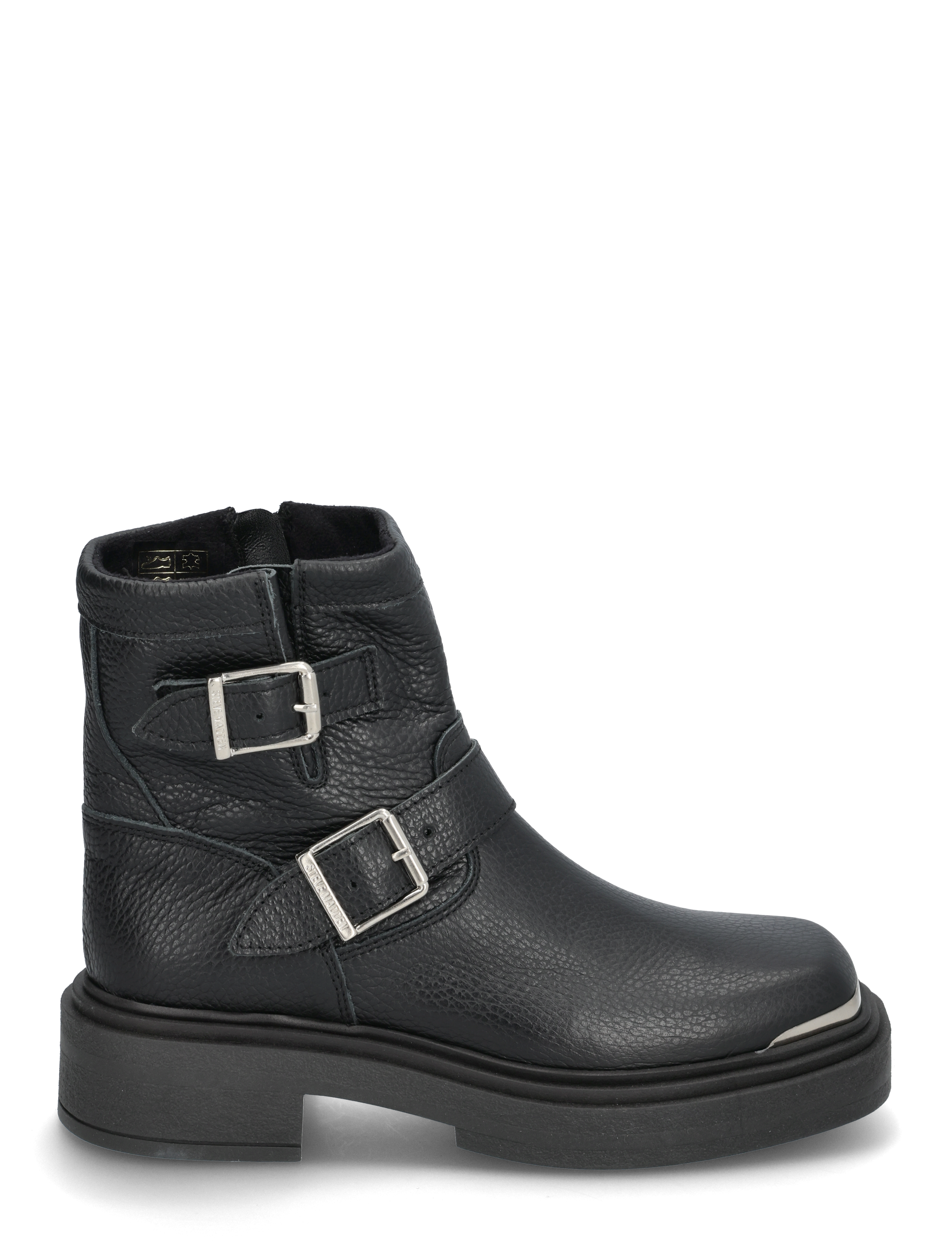 Steve Madden - Choice Biker Boots - lygiapadžiai aulinukai iki kulkšnių - black leather - 1