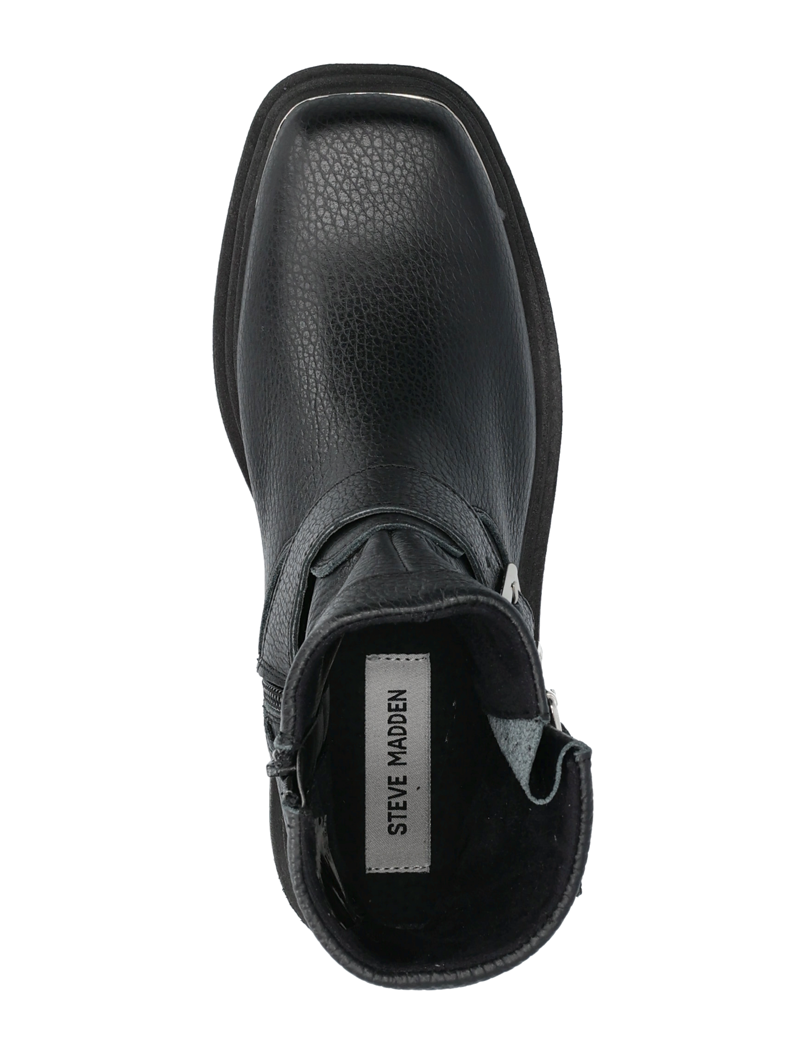 Steve Madden - Choice Biker Boots - lygiapadžiai aulinukai iki kulkšnių - black leather - 3