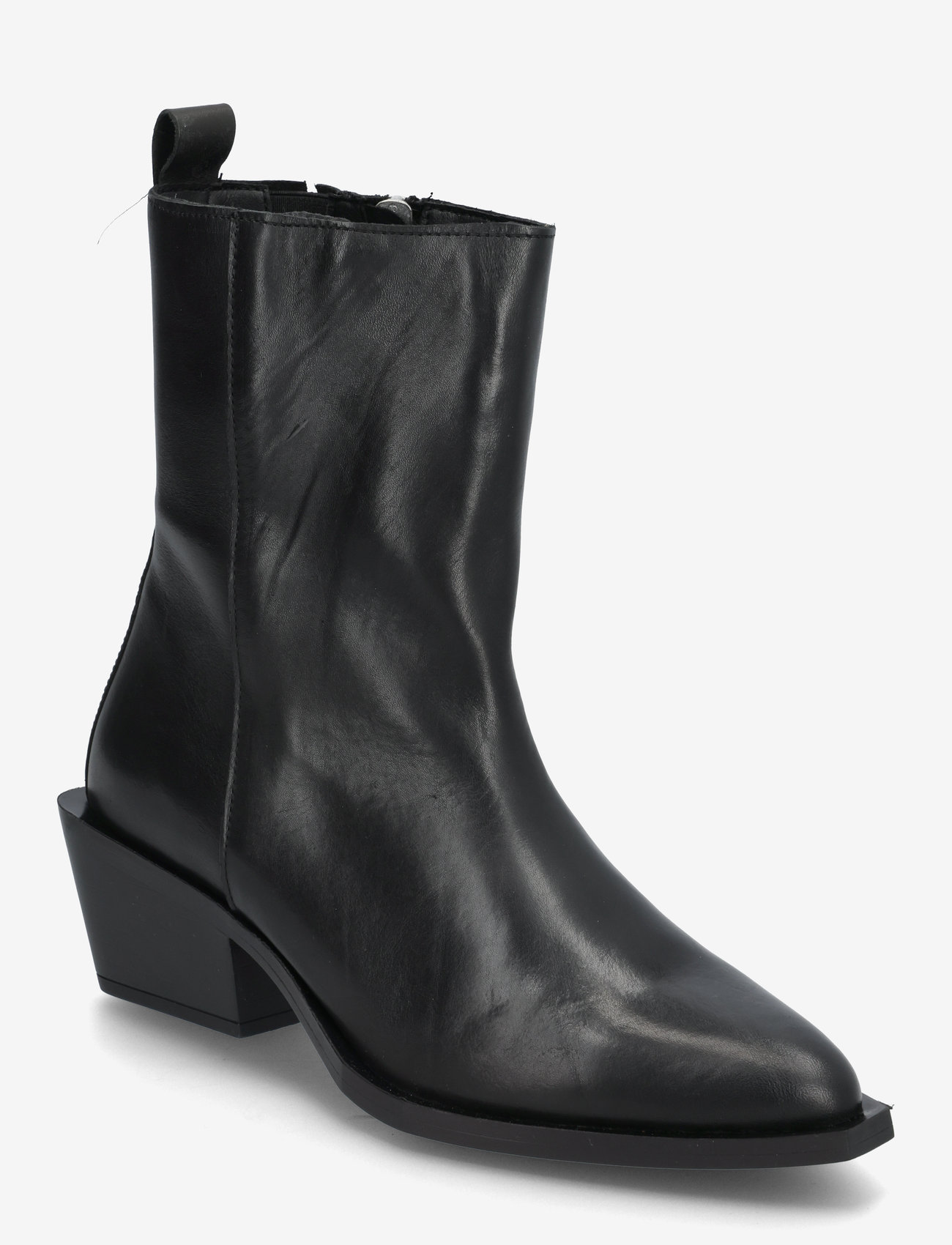 Steve Madden - Xylena Booties - høj hæl - black leather - 0