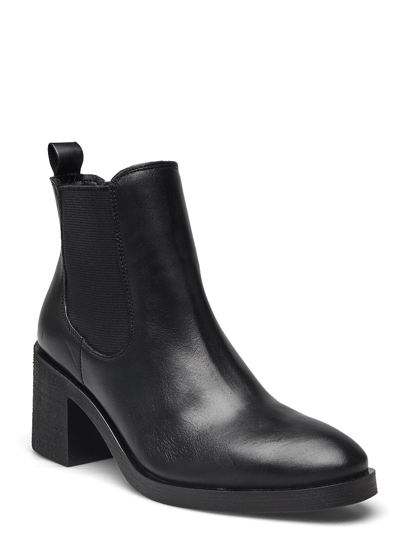 Chelsea Boots Schwarze Stiefeletten Hoher Absatz Chelsea Boots