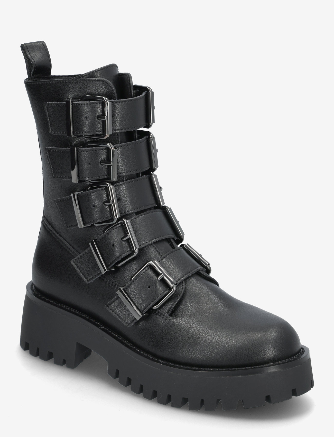 Steve Madden - Director Biker Boots - flade ankelstøvler - blk action leather - 0