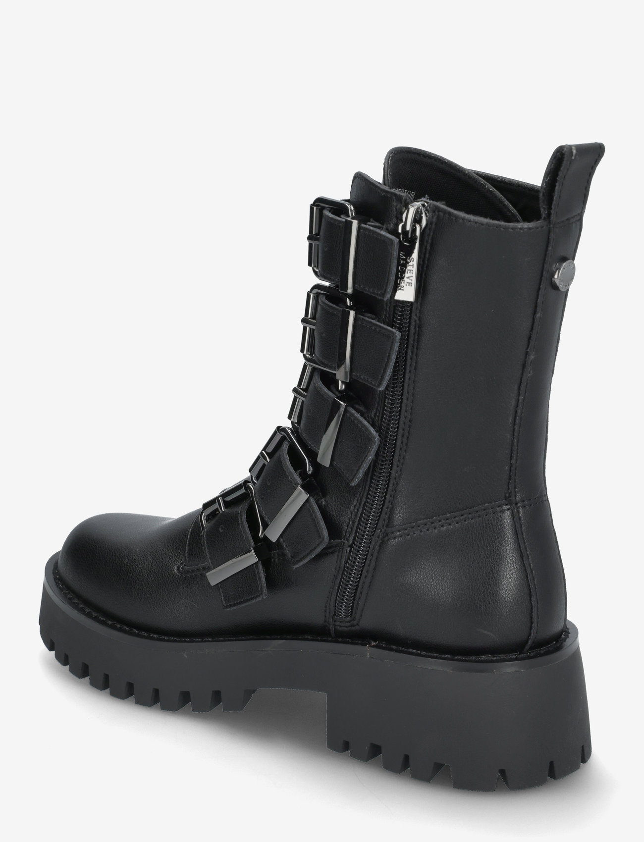 Steve Madden - Director Biker Boots - flade ankelstøvler - blk action leather - 2