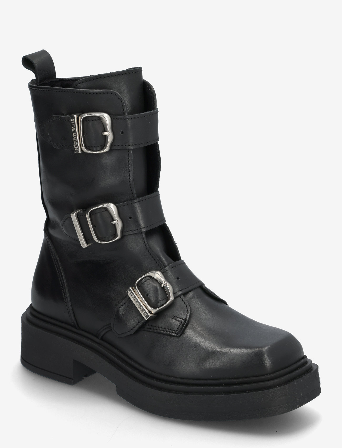 Steve Madden - Clipper Boots - madalad poolsaapad - black leather - 0