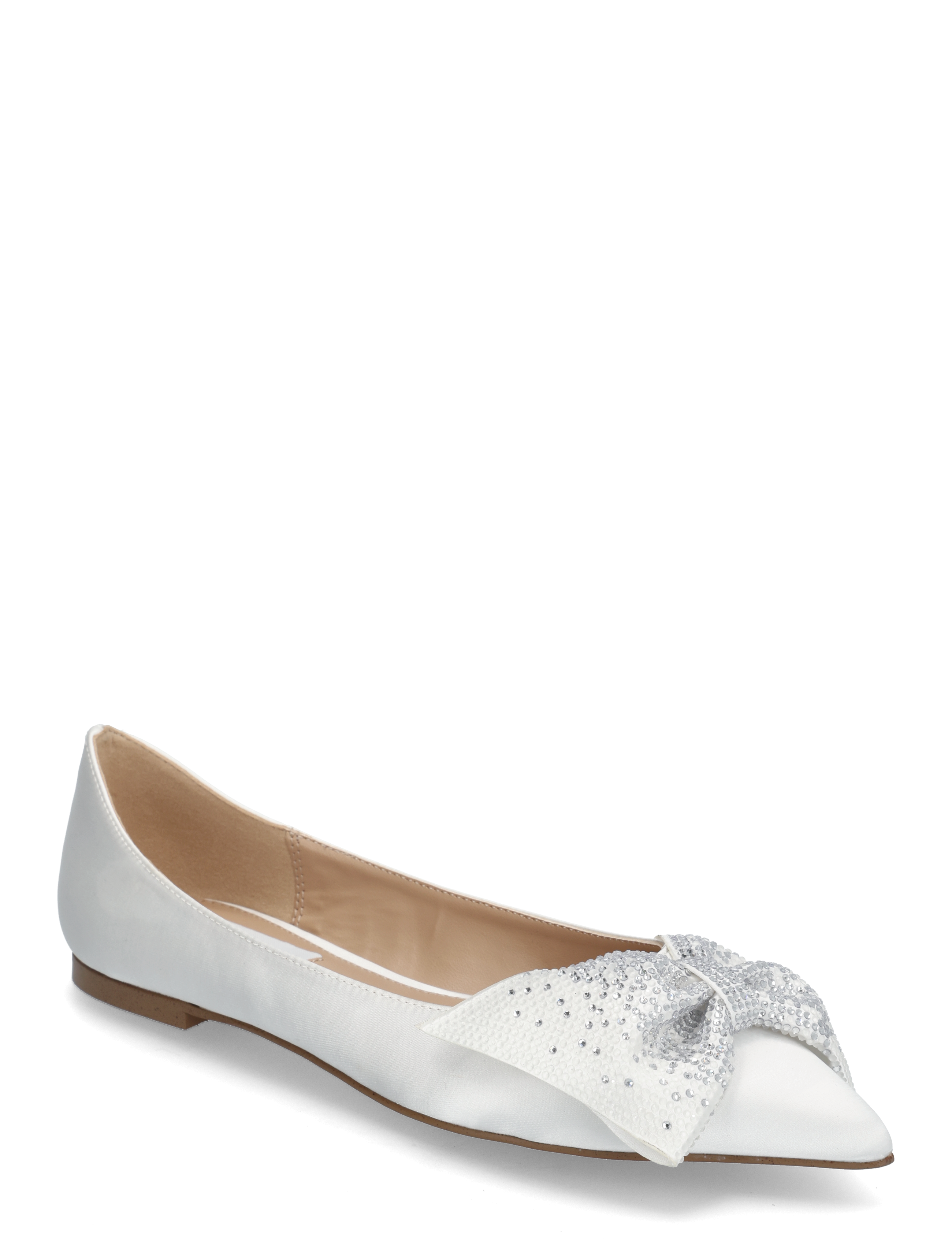 Steve Madden Magi Ballerinas, Kvinder, Pyntede Sløjfe Ballerinaer, Hvid, Str: 37
