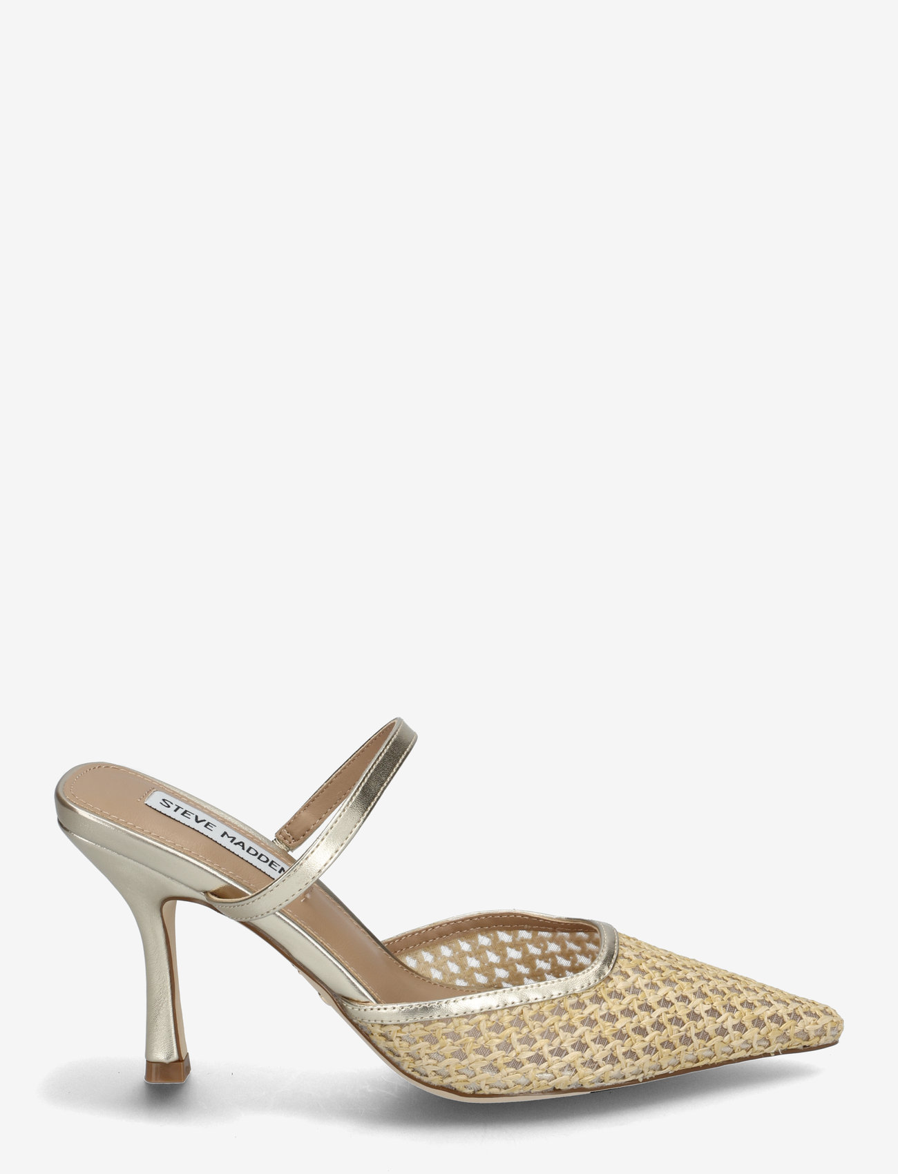 Steve Madden - Brinley Heeled Sandals - sandaler med hæl - gold raffia - 1