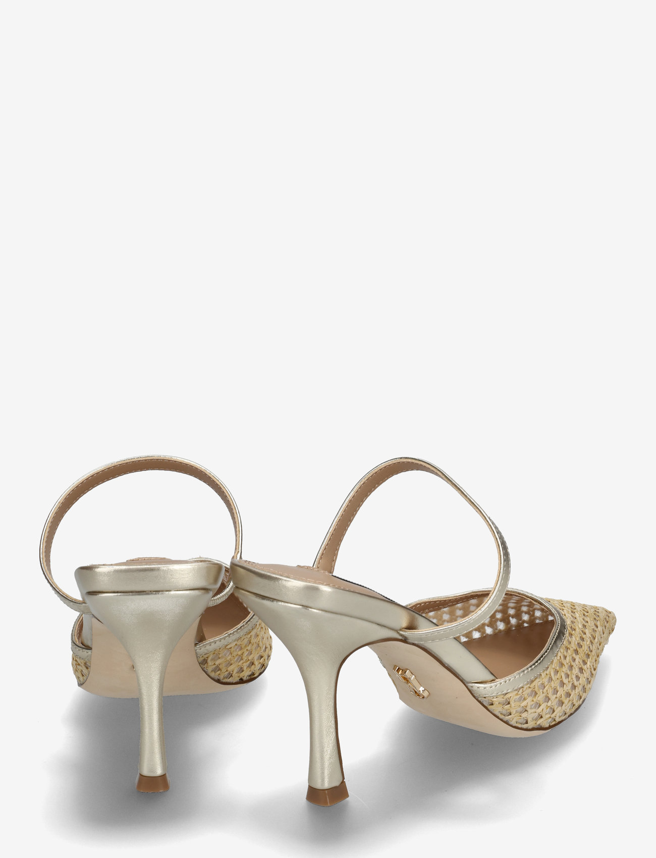 Steve Madden - Brinley Heeled Sandals - sandaler med hæl - gold raffia - 4