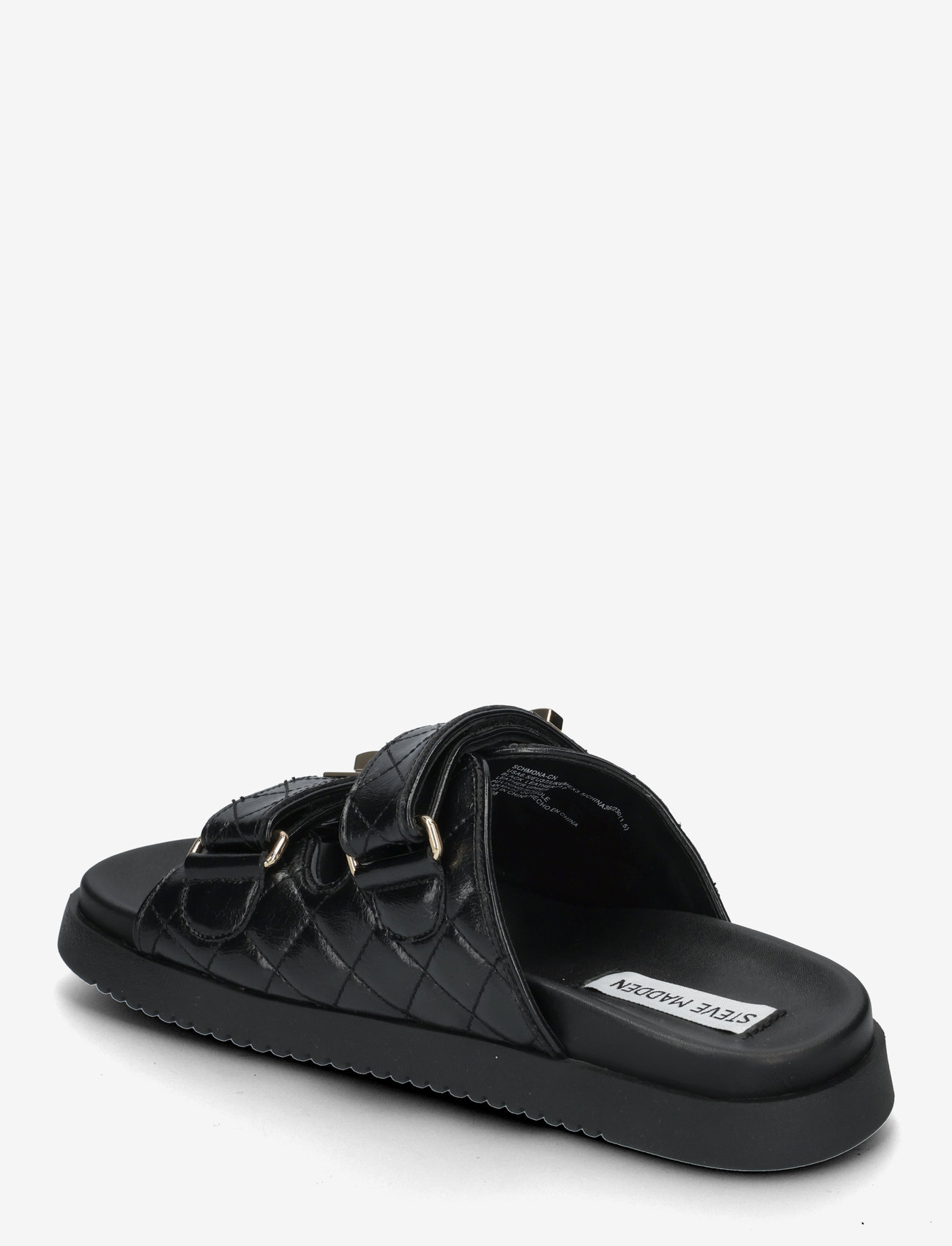 Steve Madden - Schmona-CN Slides - flache sandalen - black leather - 2