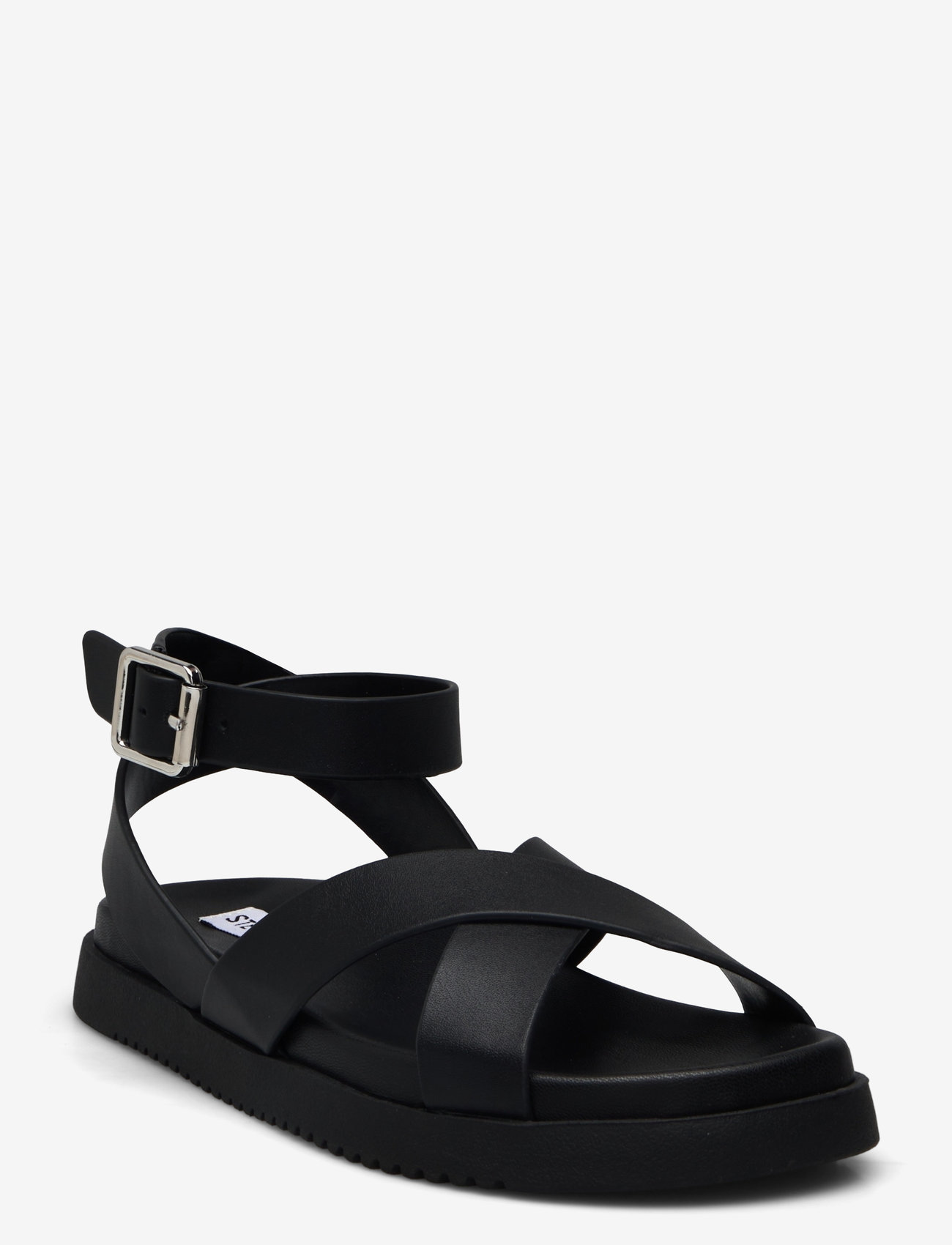 Steve Madden - My Bestie sandal - flat sandals - black leather - 0