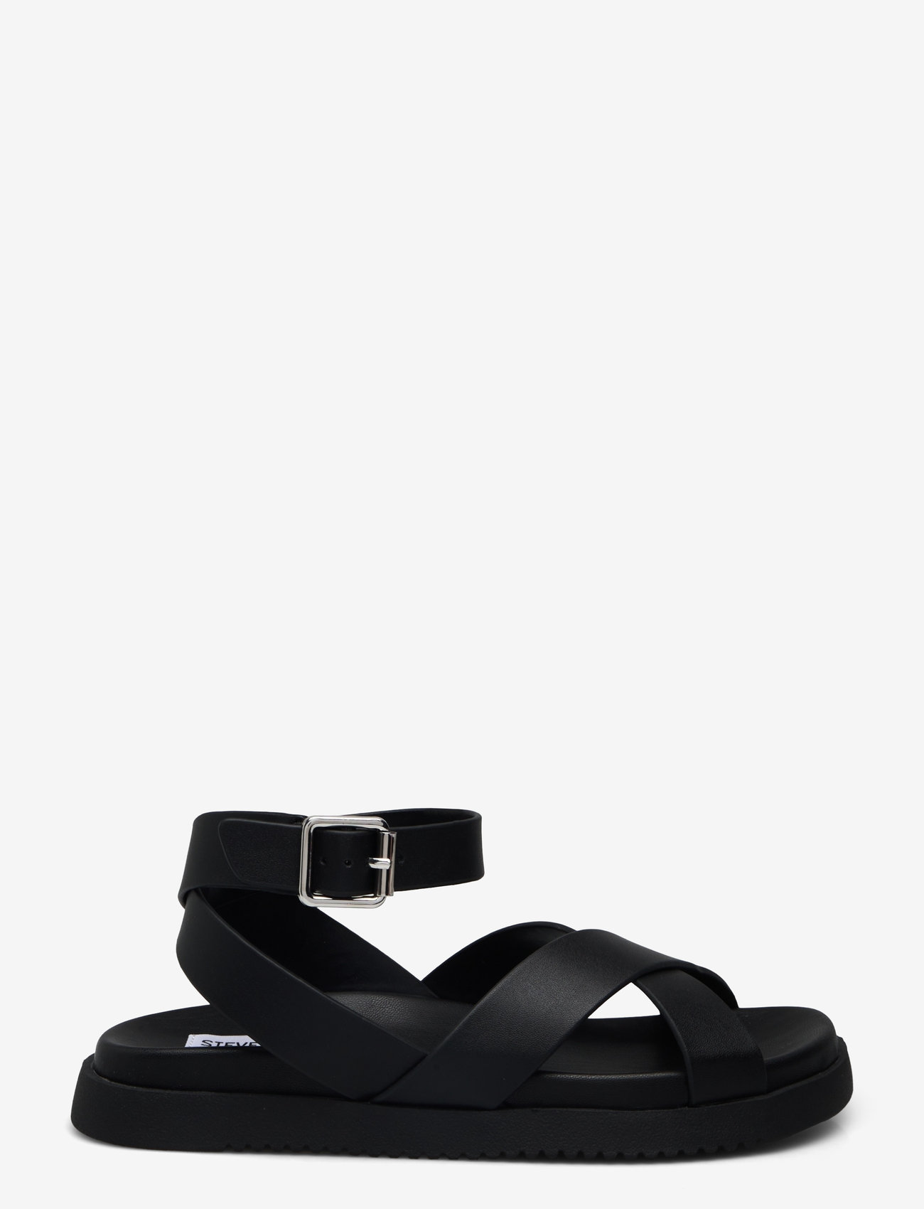 Steve Madden - My Bestie sandal - flat sandals - black leather - 1