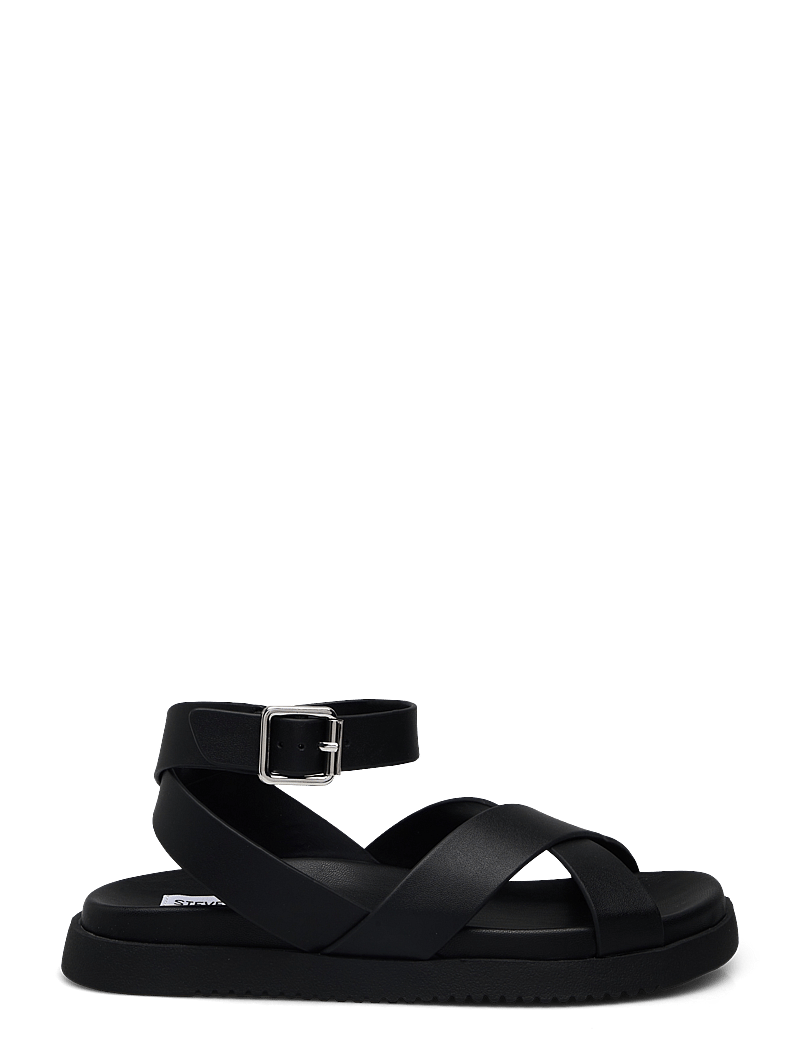 Steve Madden - My Bestie sandal - flat sandals - black leather - 1