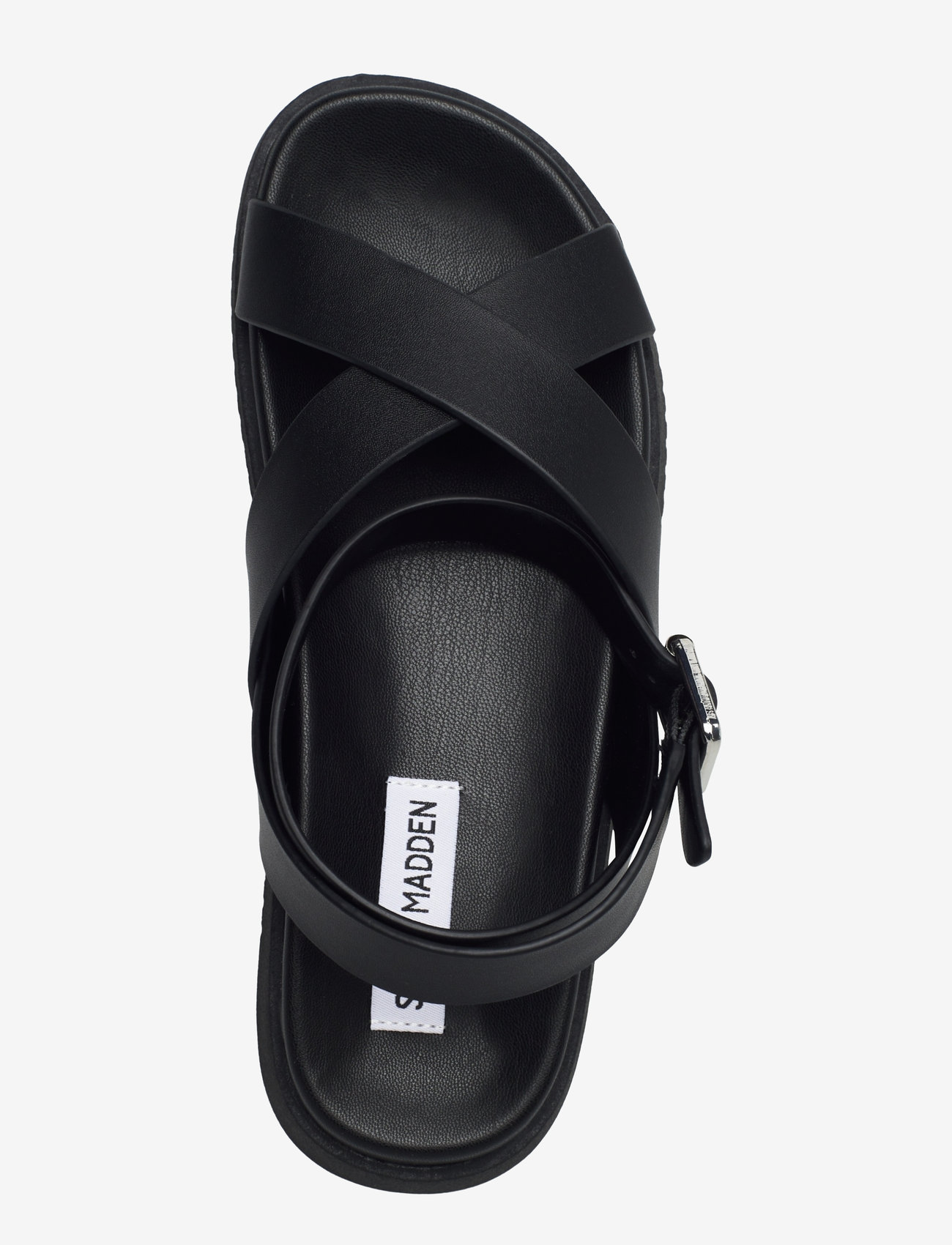 Steve Madden - My Bestie sandal - flat sandals - black leather - 3