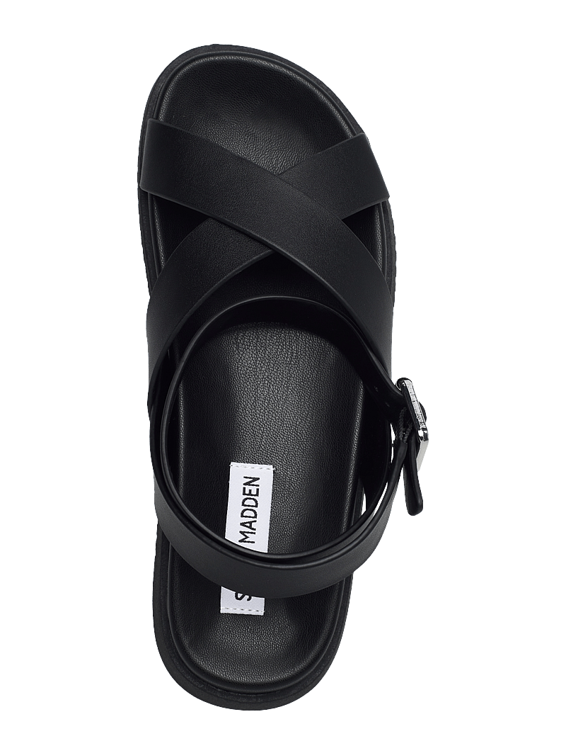 Steve Madden - My Bestie sandal - flat sandals - black leather - 3