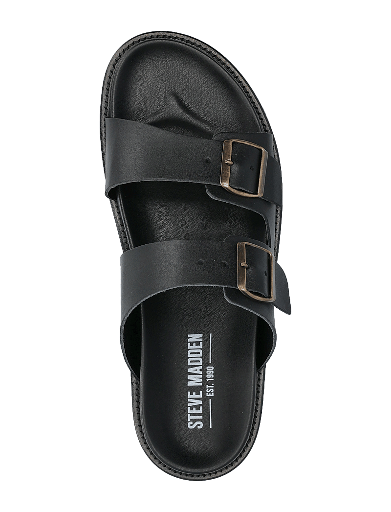Steve Madden - Magnus Slides - sandaler - black leather - 3