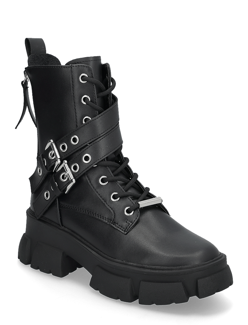 Steve Madden - Traction Bootie - paeltega saapad - blk action leather - 0